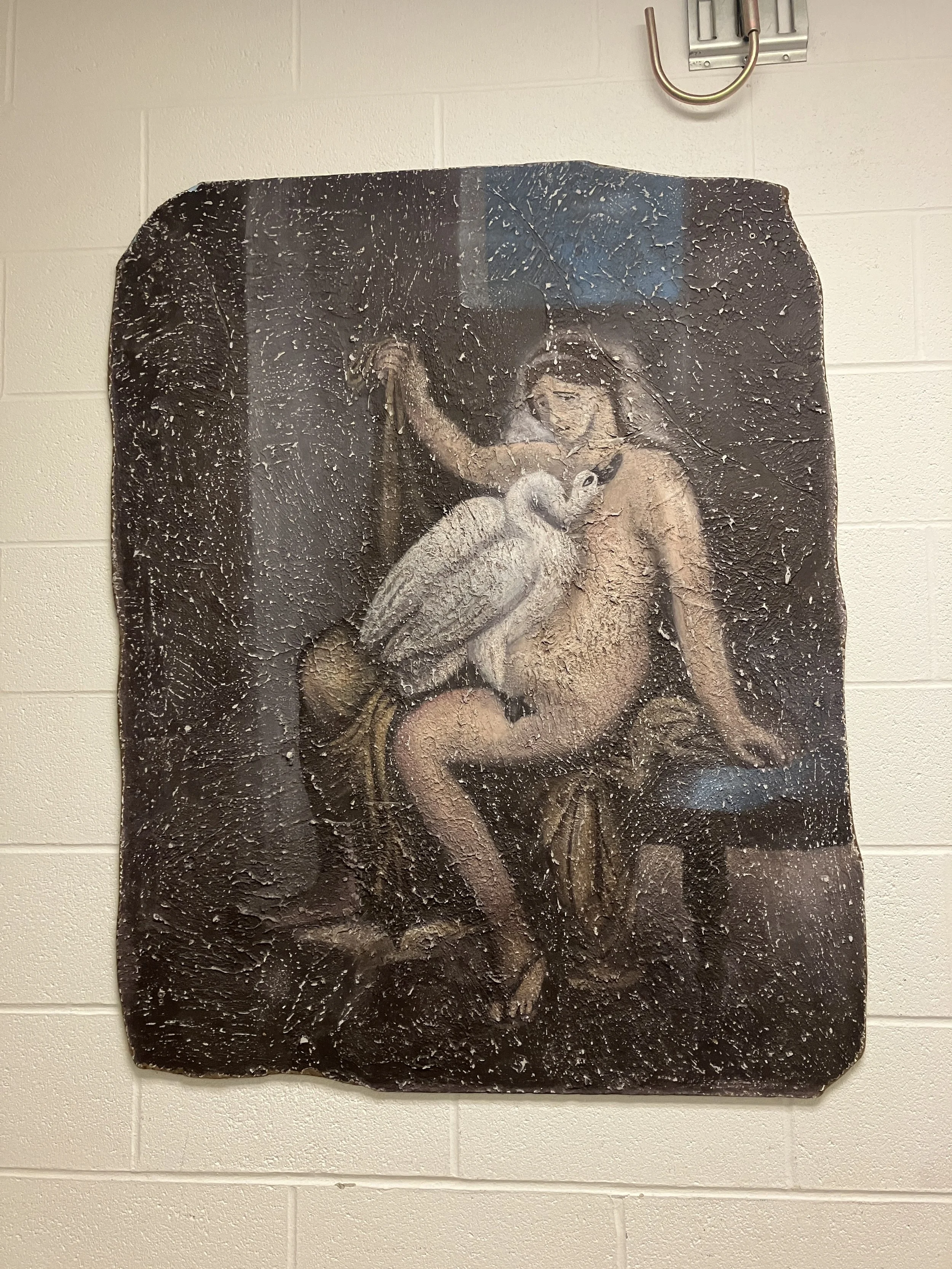 Pompeii fresco replication after distressing.