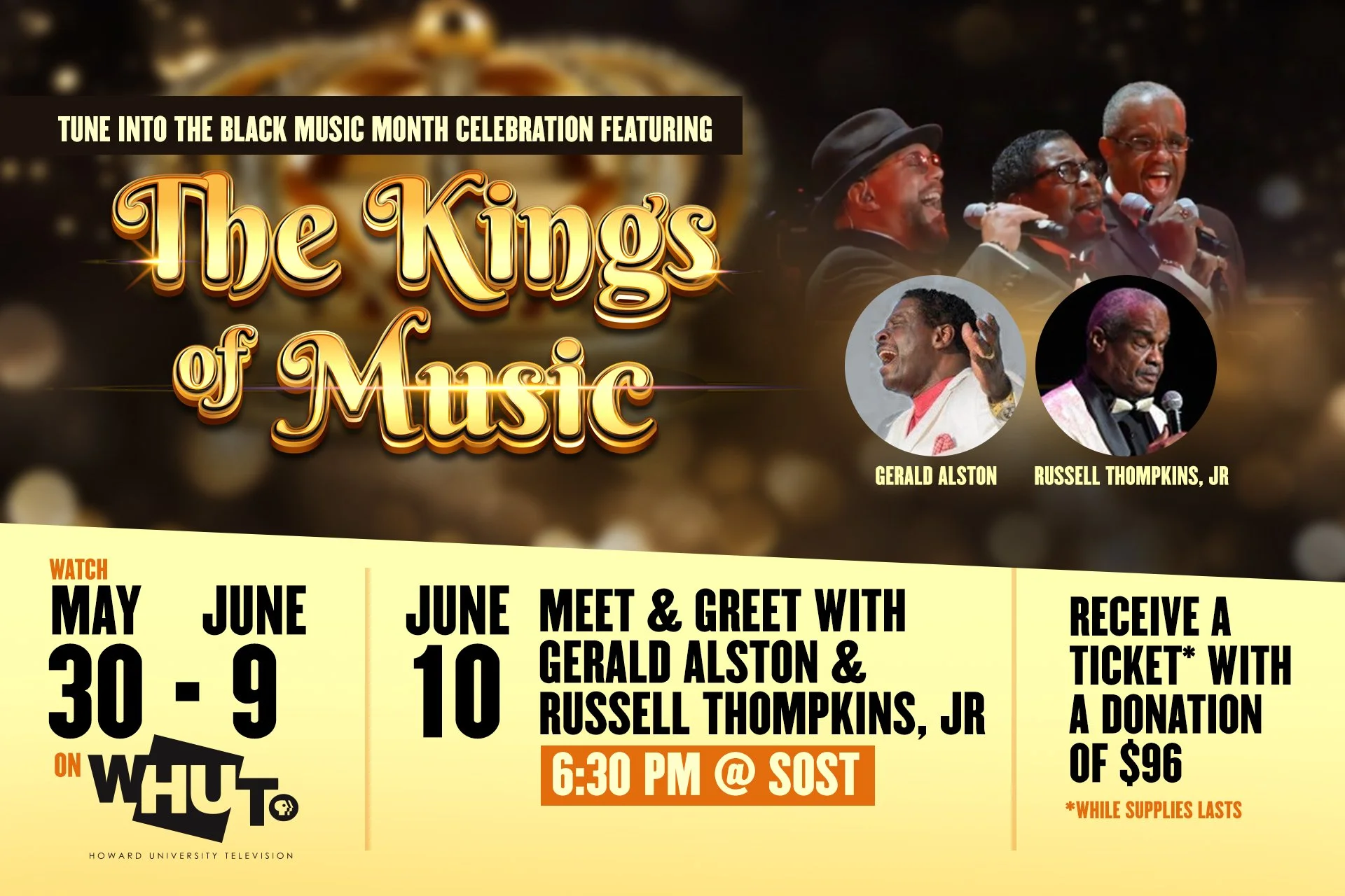 Celebrate Black Music Month with the Kings of Music at WHUT’s Meet &amp; Greet