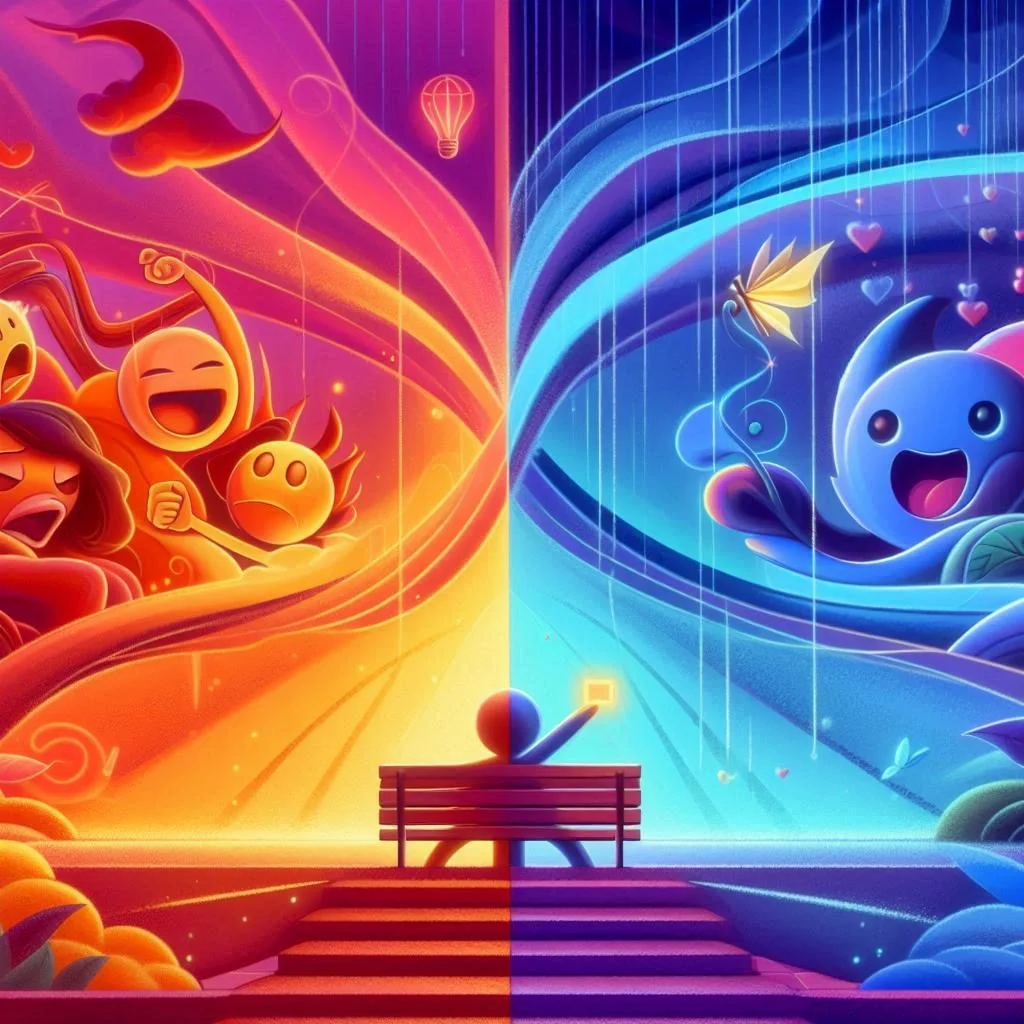 Pixar style abstract art representing the concept of mindset alchemy as a choice between admiring resilience or regretting adversity.png