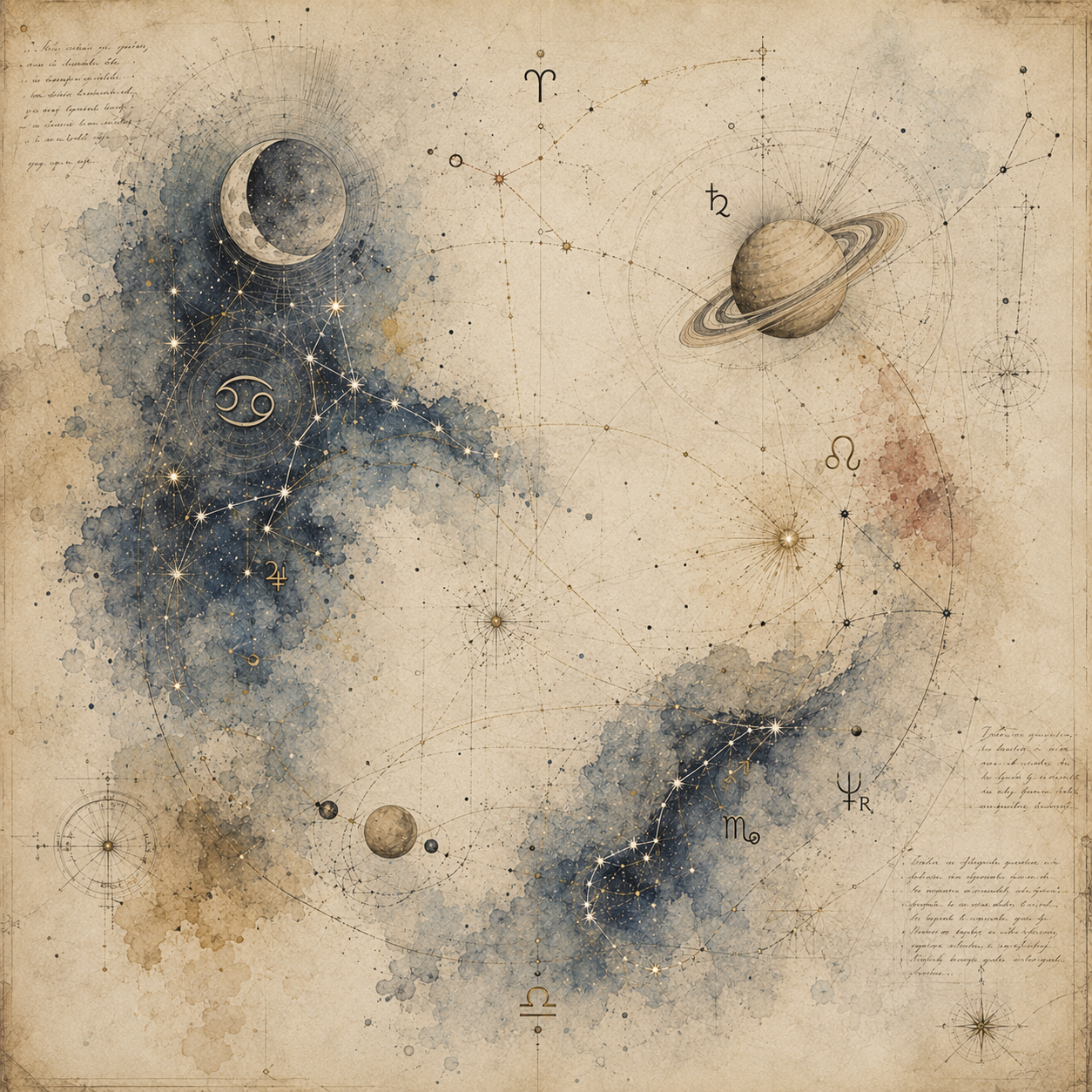 Abstract Astrology Chart