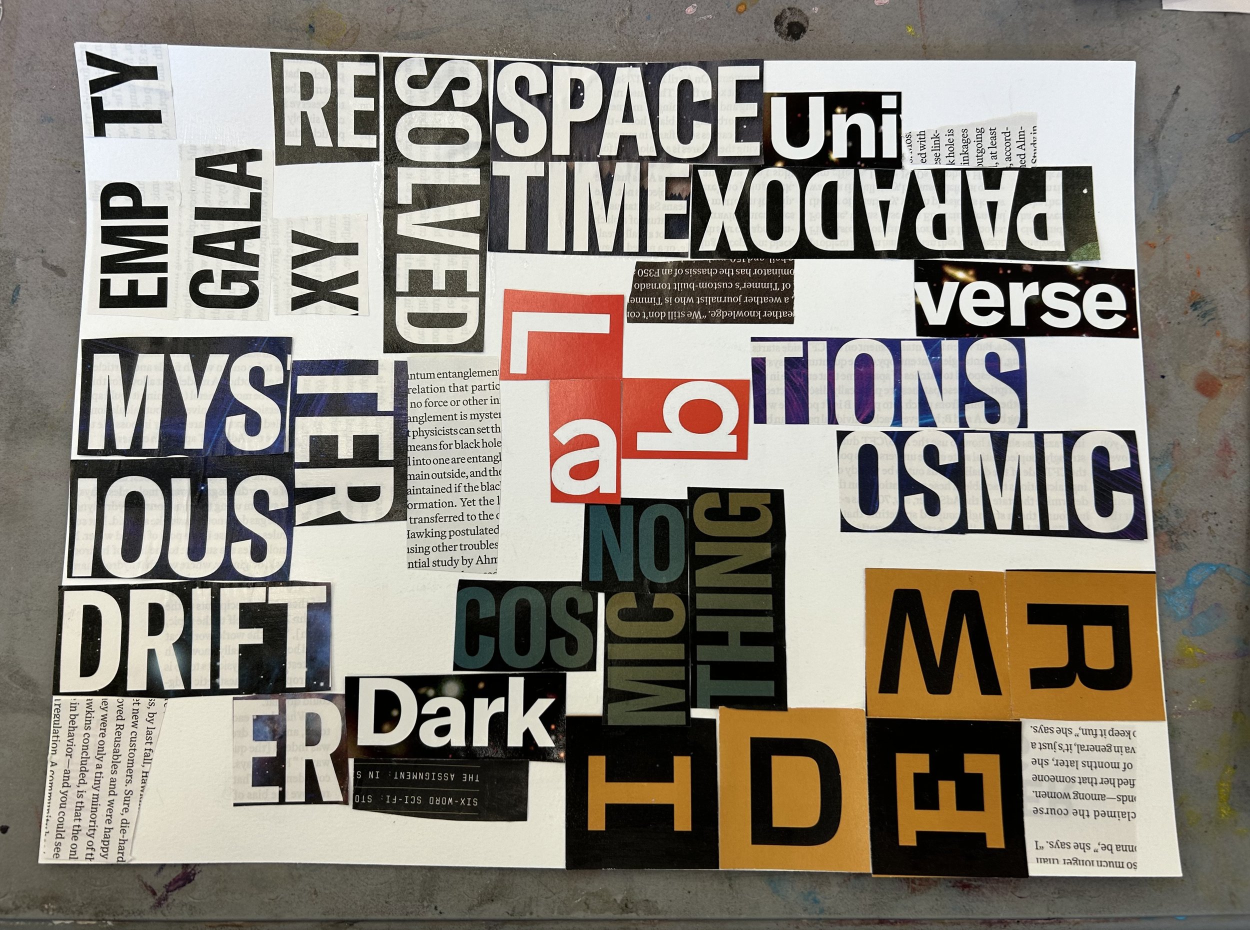 Collage Space Time (Words)