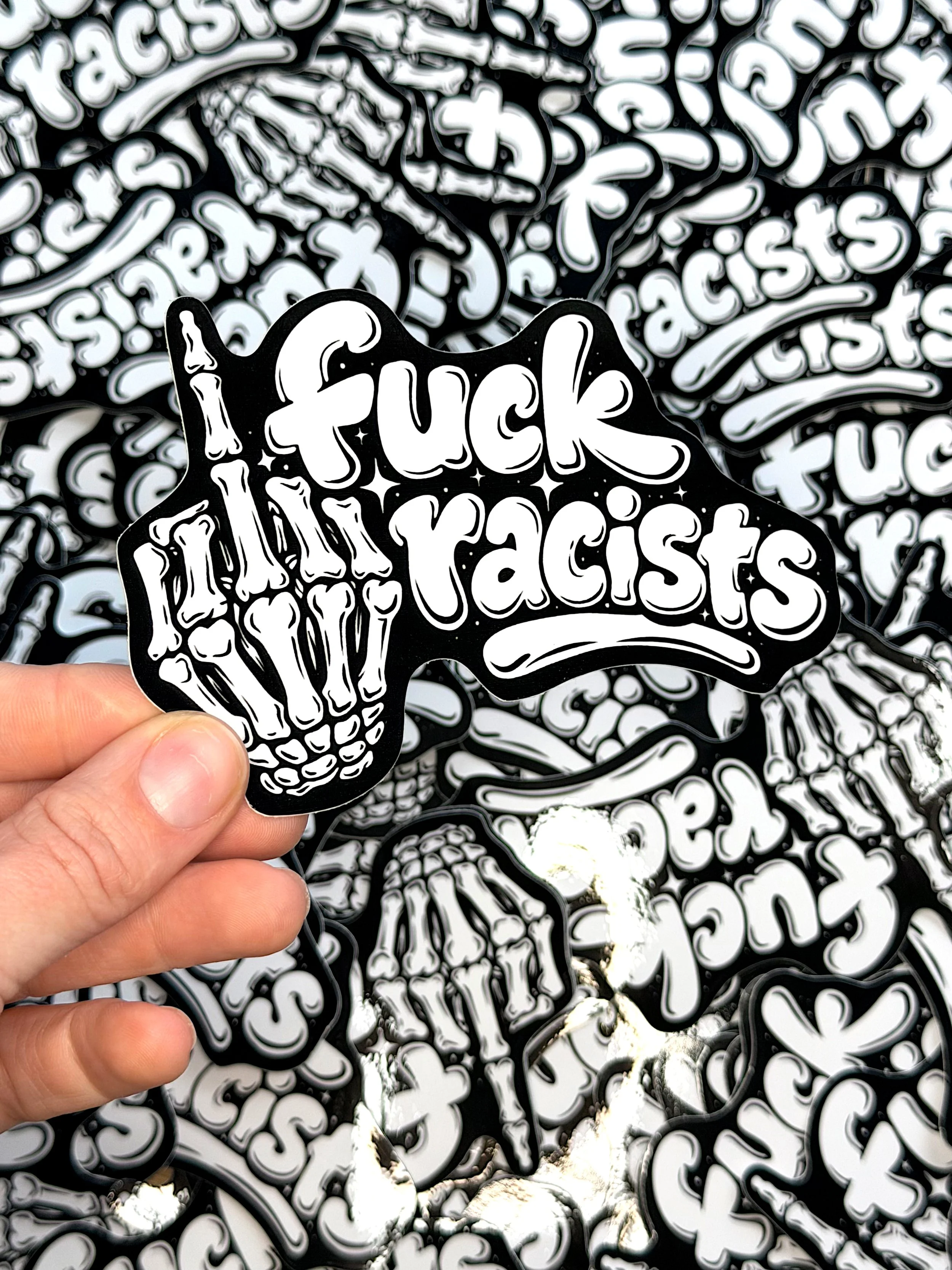 Fuck Racists Sticker