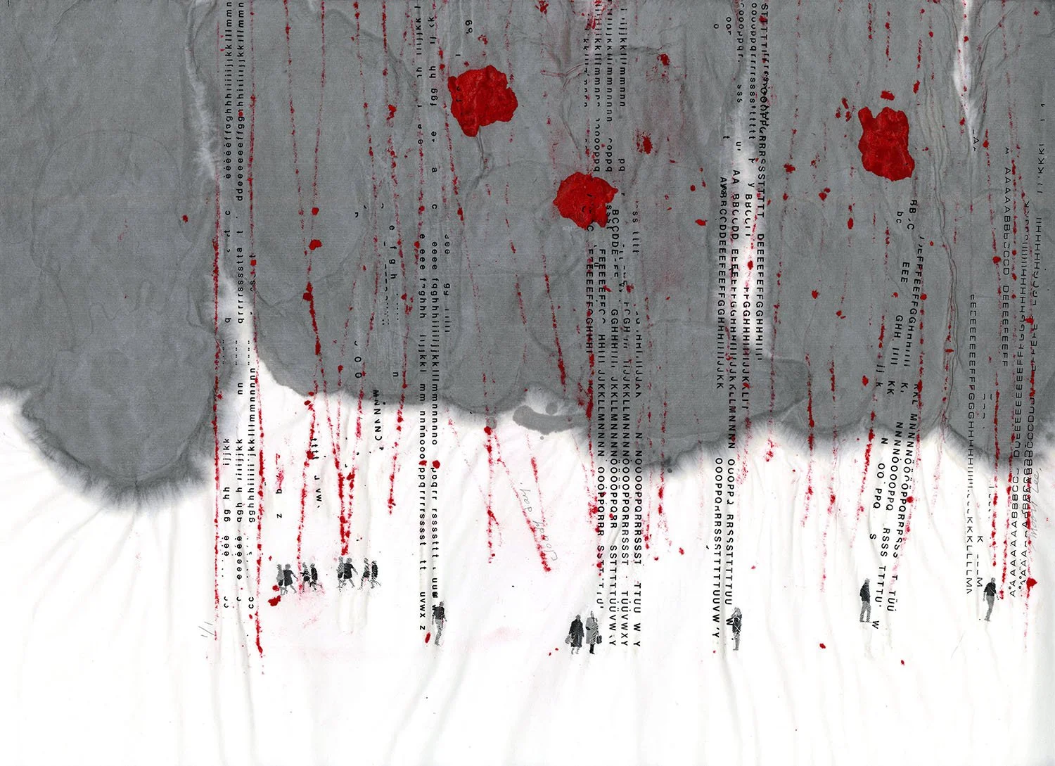 Cloudy Day, 2026, 19.3" x 13.7", monoprint, sumi ink, dry rub transfer, $500.