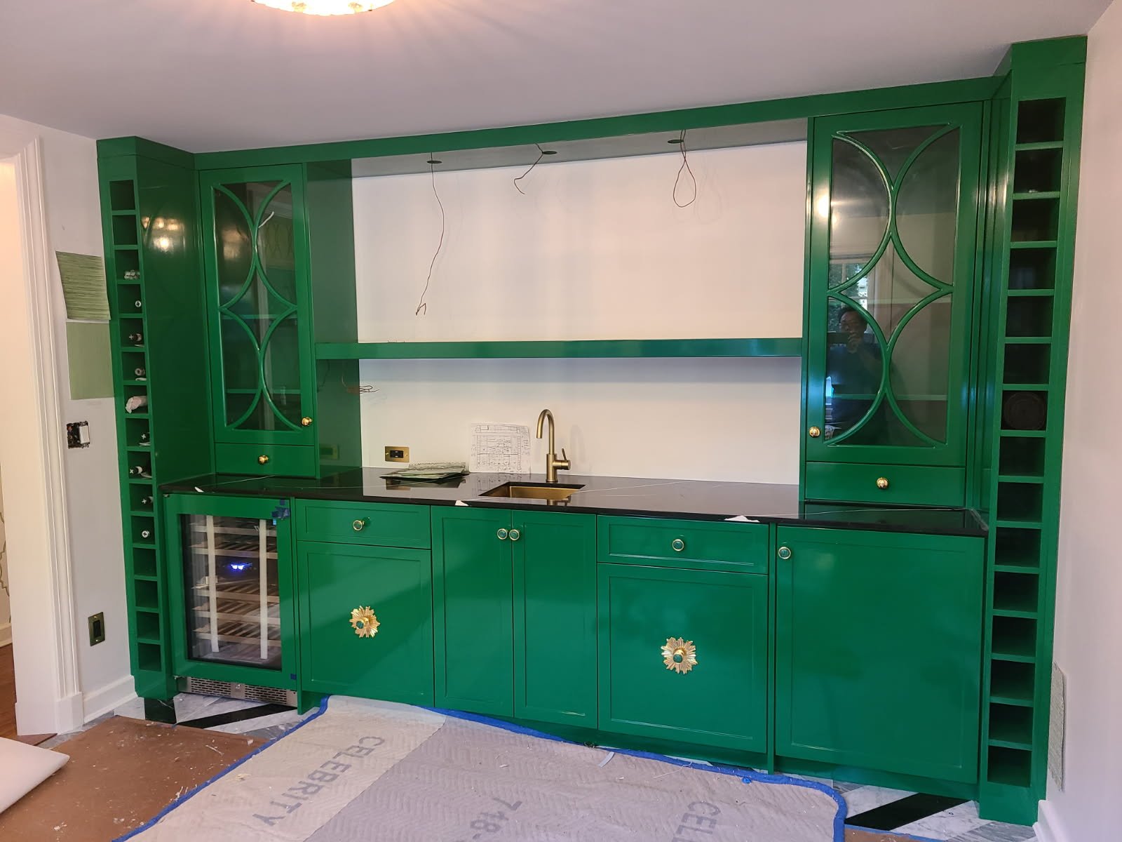 Custom Green Kitchen by Guntur Inc