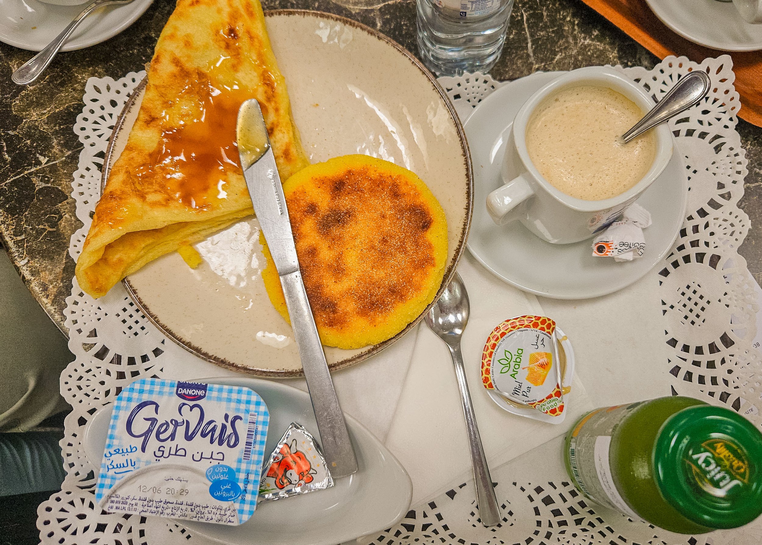 Moroccan cafe breakfast