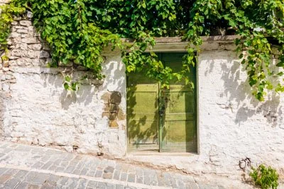 A green door in Berat