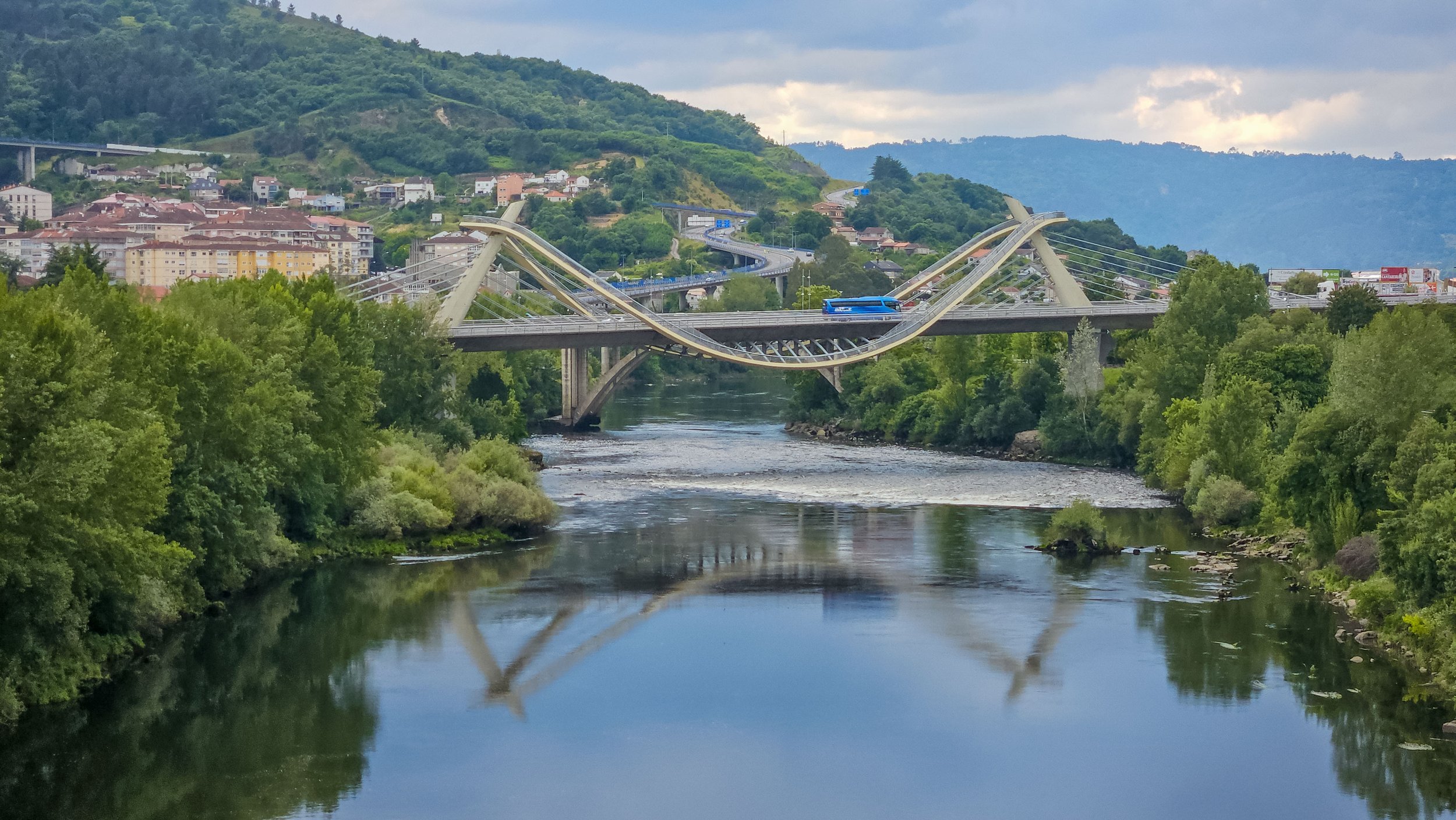 Modern bridge in Ourense