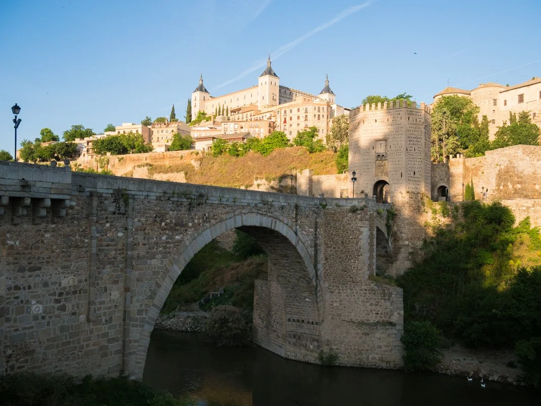 Puente de Alcantara with the old city of Toledo