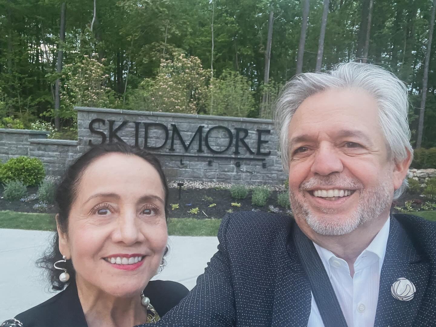 Today is the big day! Luz and I are @skidmorecollege commencement speakers. We are humbled by the opportunity to share some thoughts and experiences with 650 graduates. We will be at the same stage where our Miguel graduated last year.