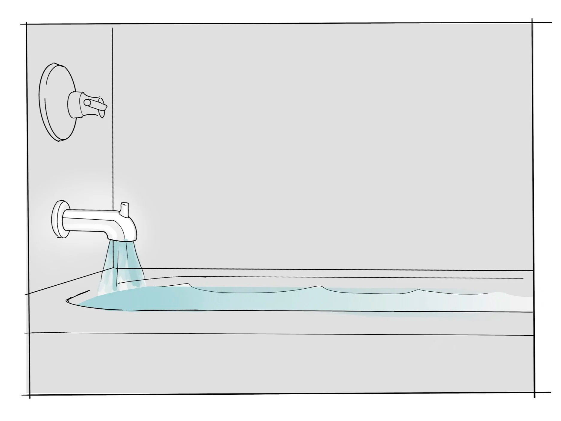 2. Water kept flowing unattended for 12 minutes for his bath.
