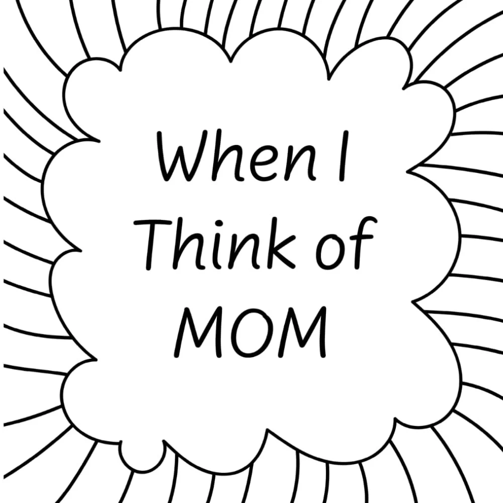 Cover of When I Think of Mom Coloring Book