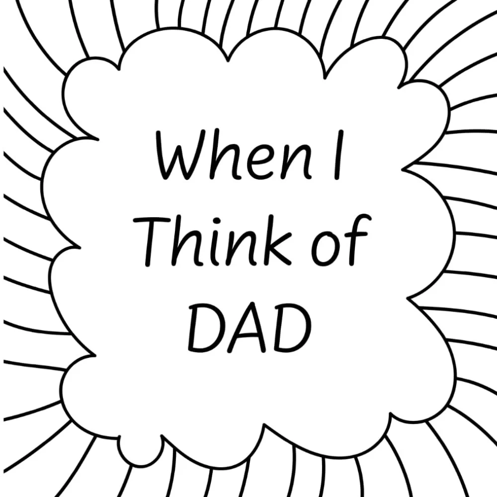 Cover of When I Think of Dad Coloring Book