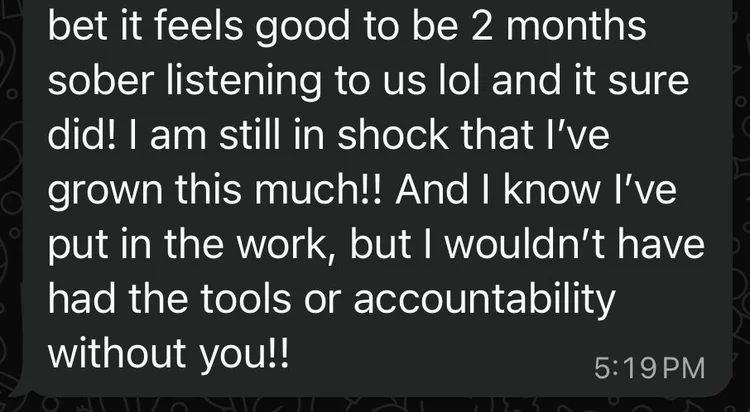 A message from a client