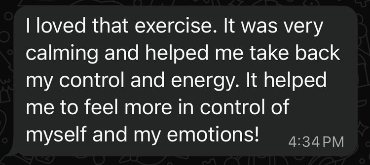 A message from a client