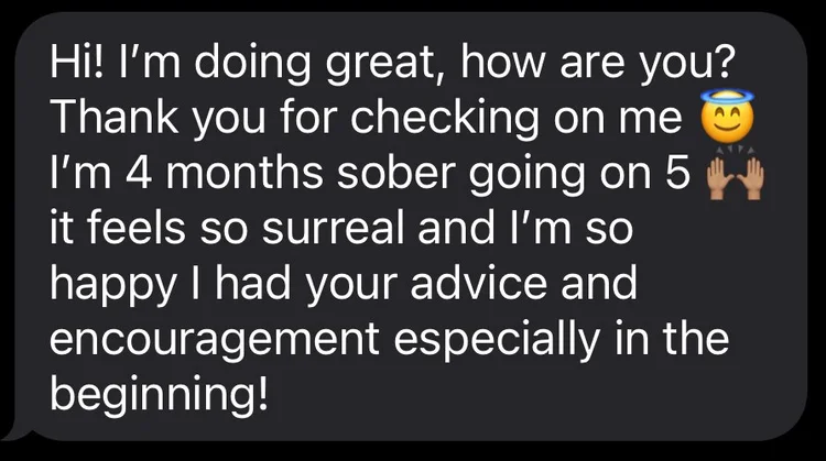 A message from a client