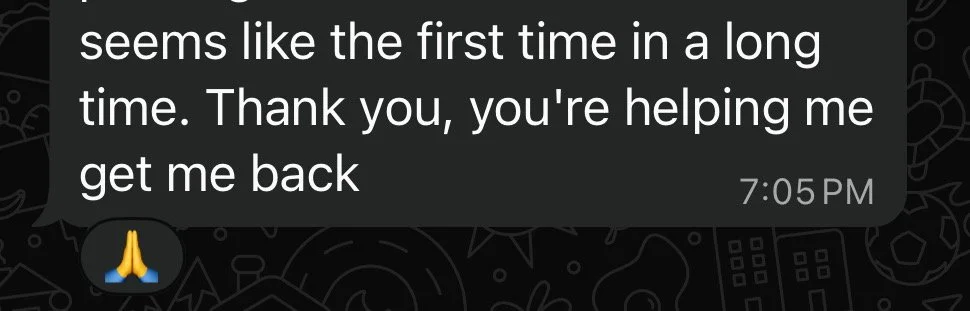 A message from a client