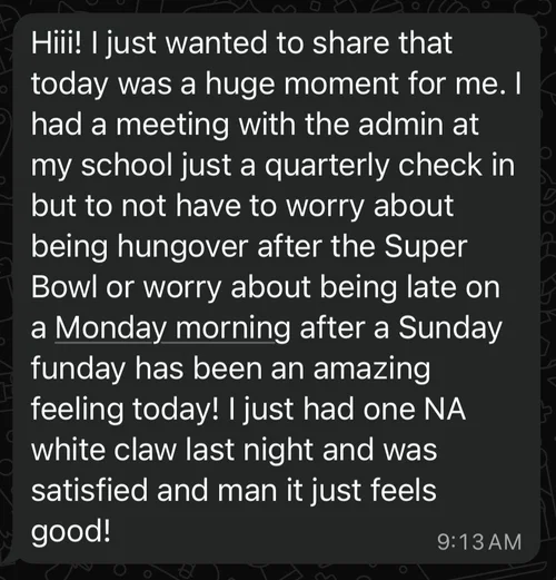 A message from a client