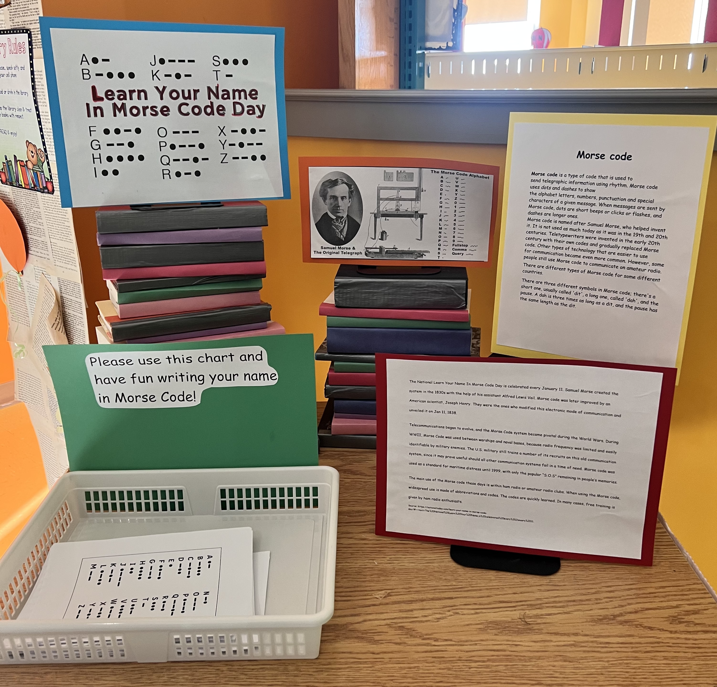 Learn your name in Morse code day