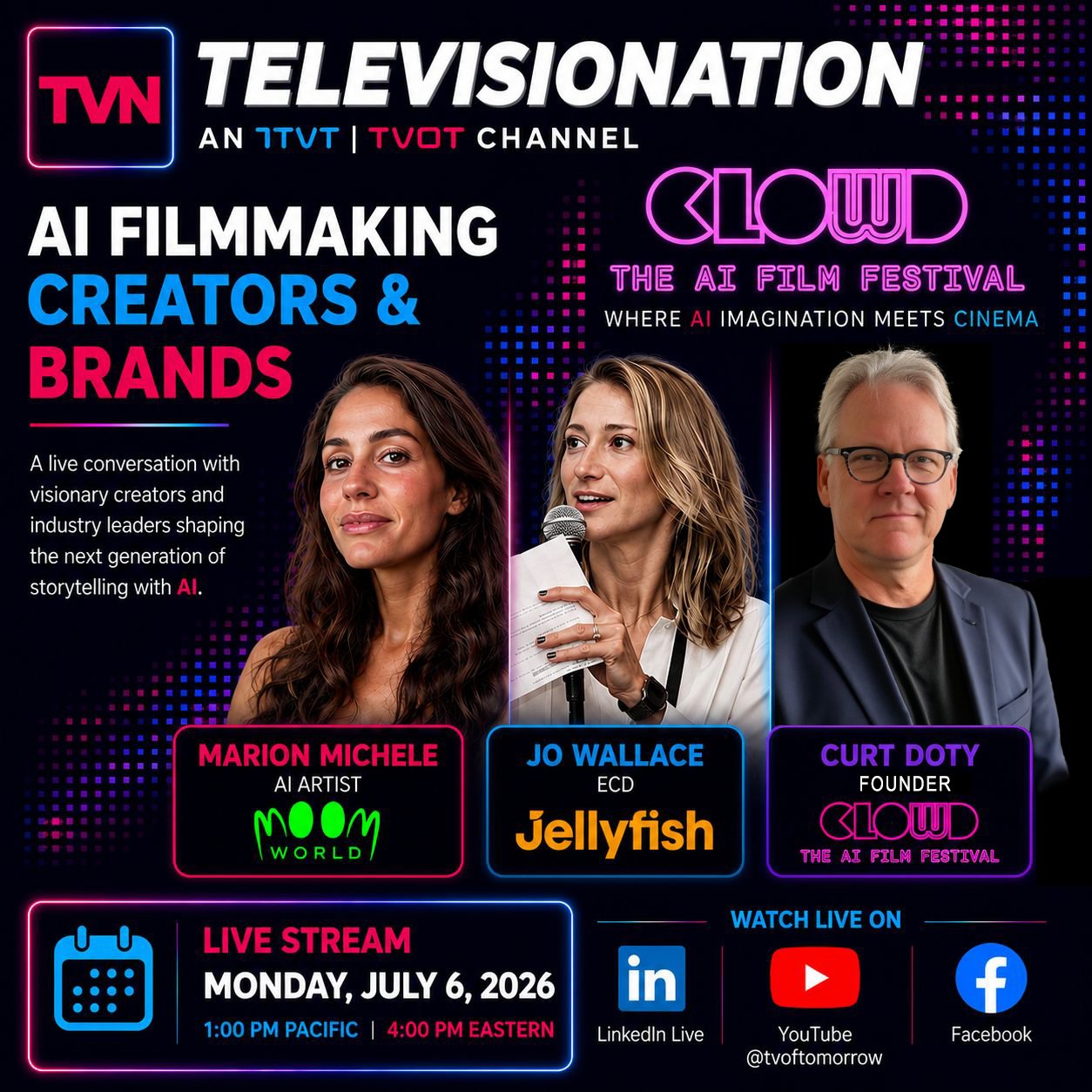 TELEVISIONATION Live Stream (TVN) & The Clowd Film Festival