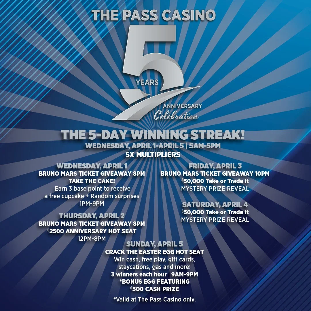 The Pass Casino’s 5th Anniversary Celebration