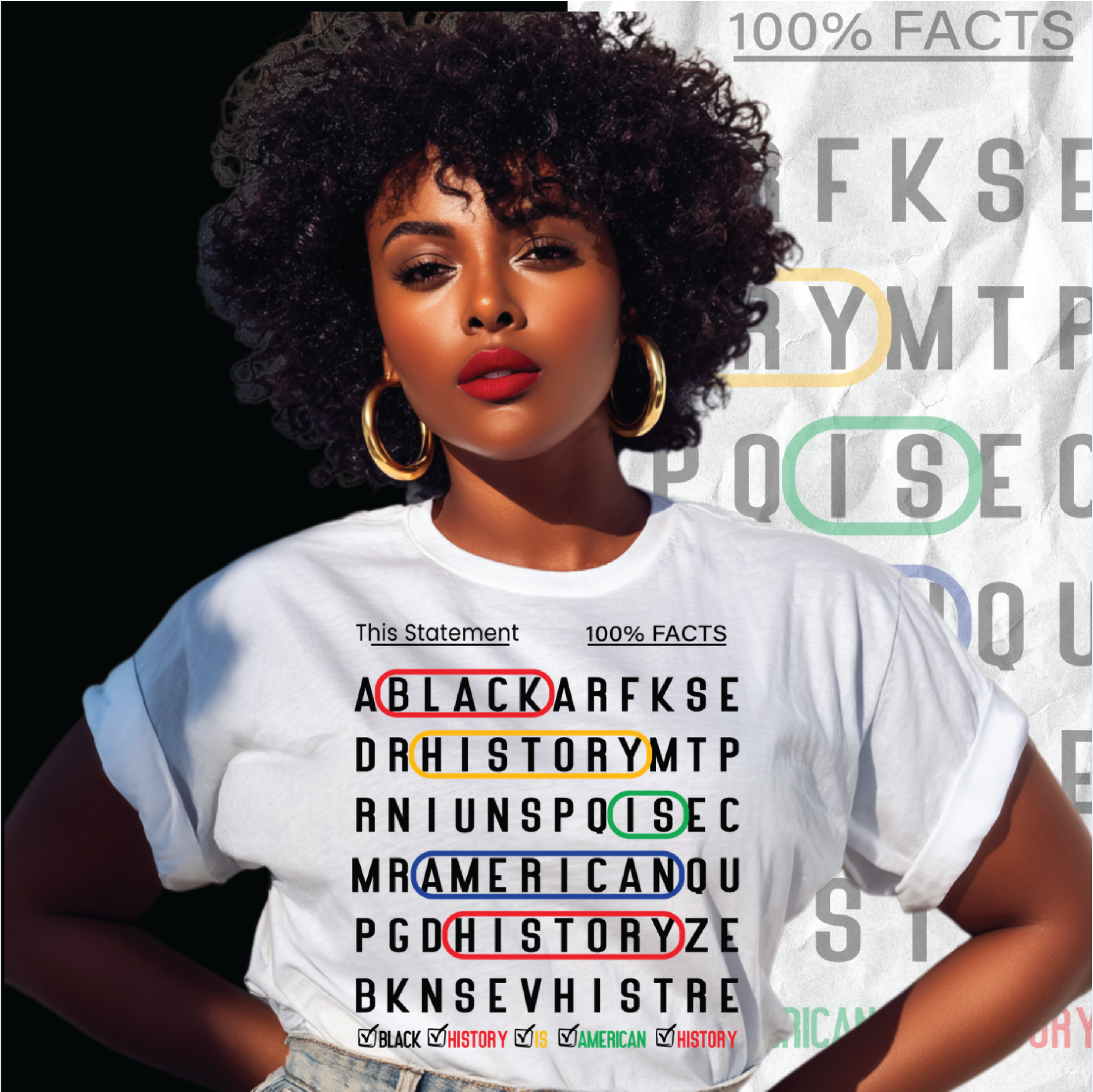 Black History Word Search Tee