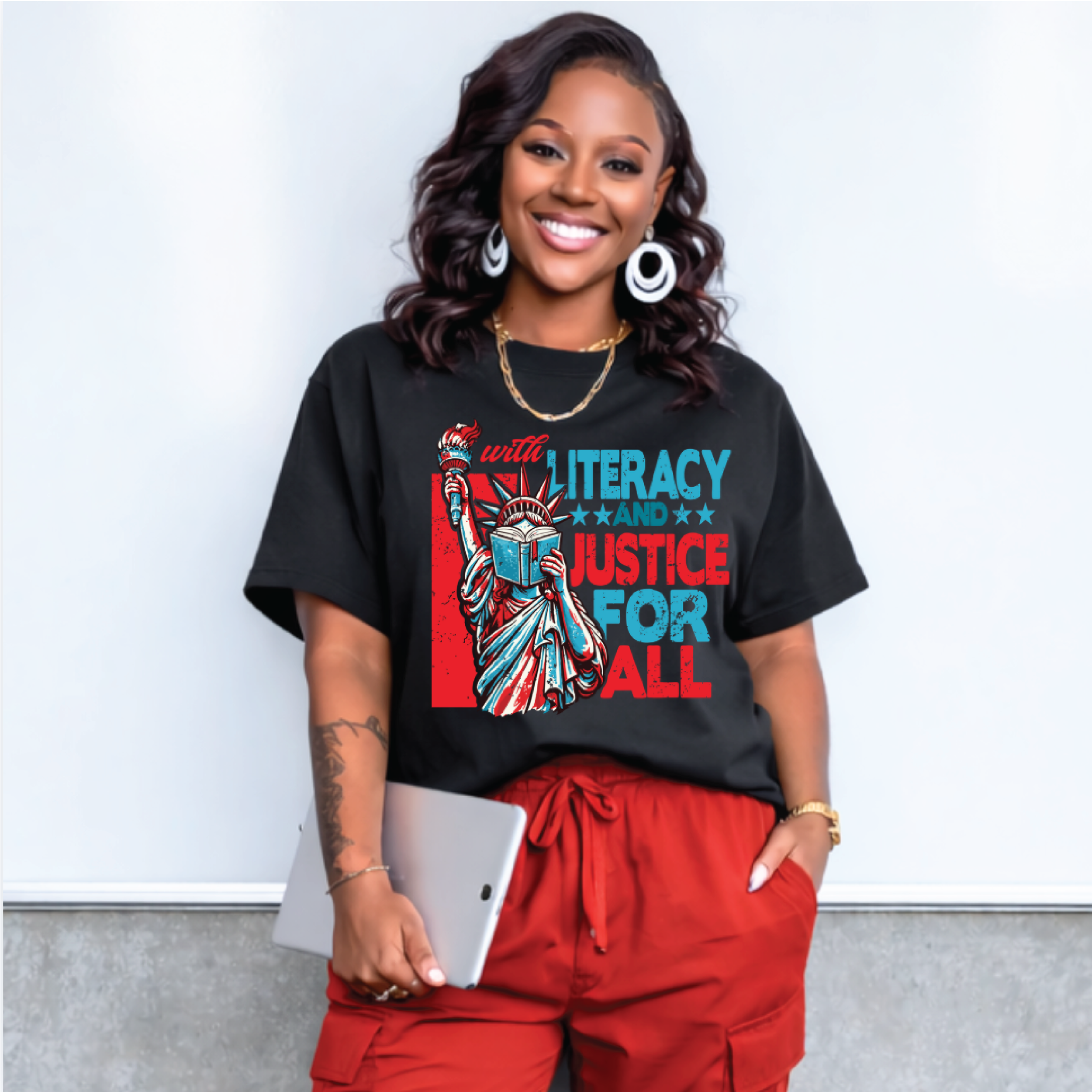 Liberty & Literacy Bold Statement Tee