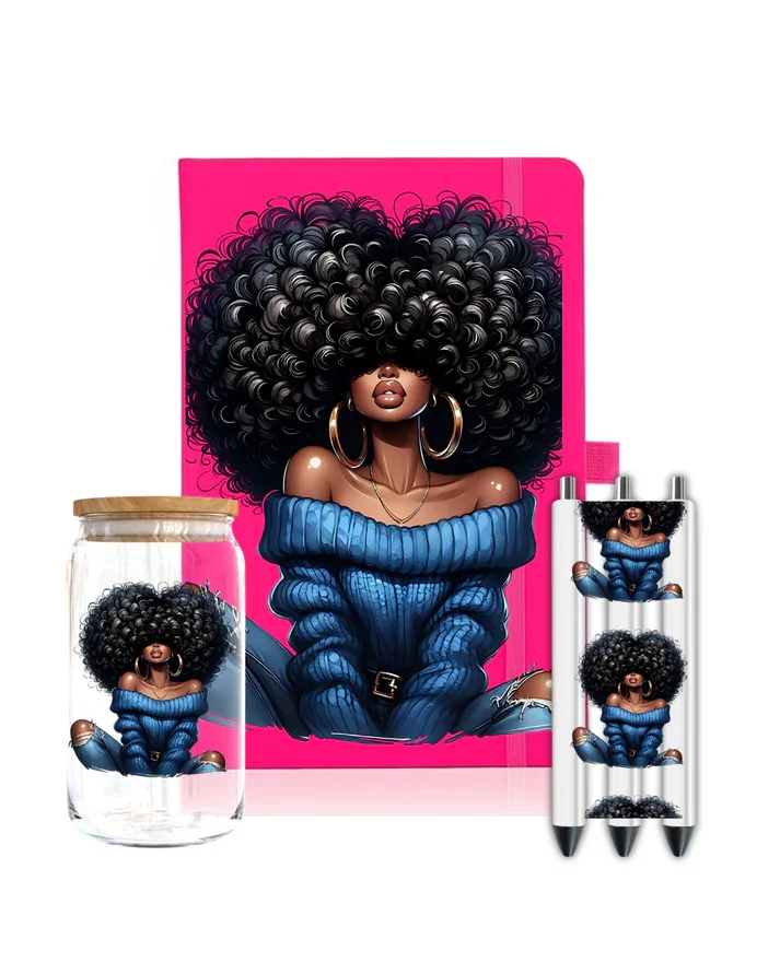 Black Woman Curly Hair (Blue Sweater).webp