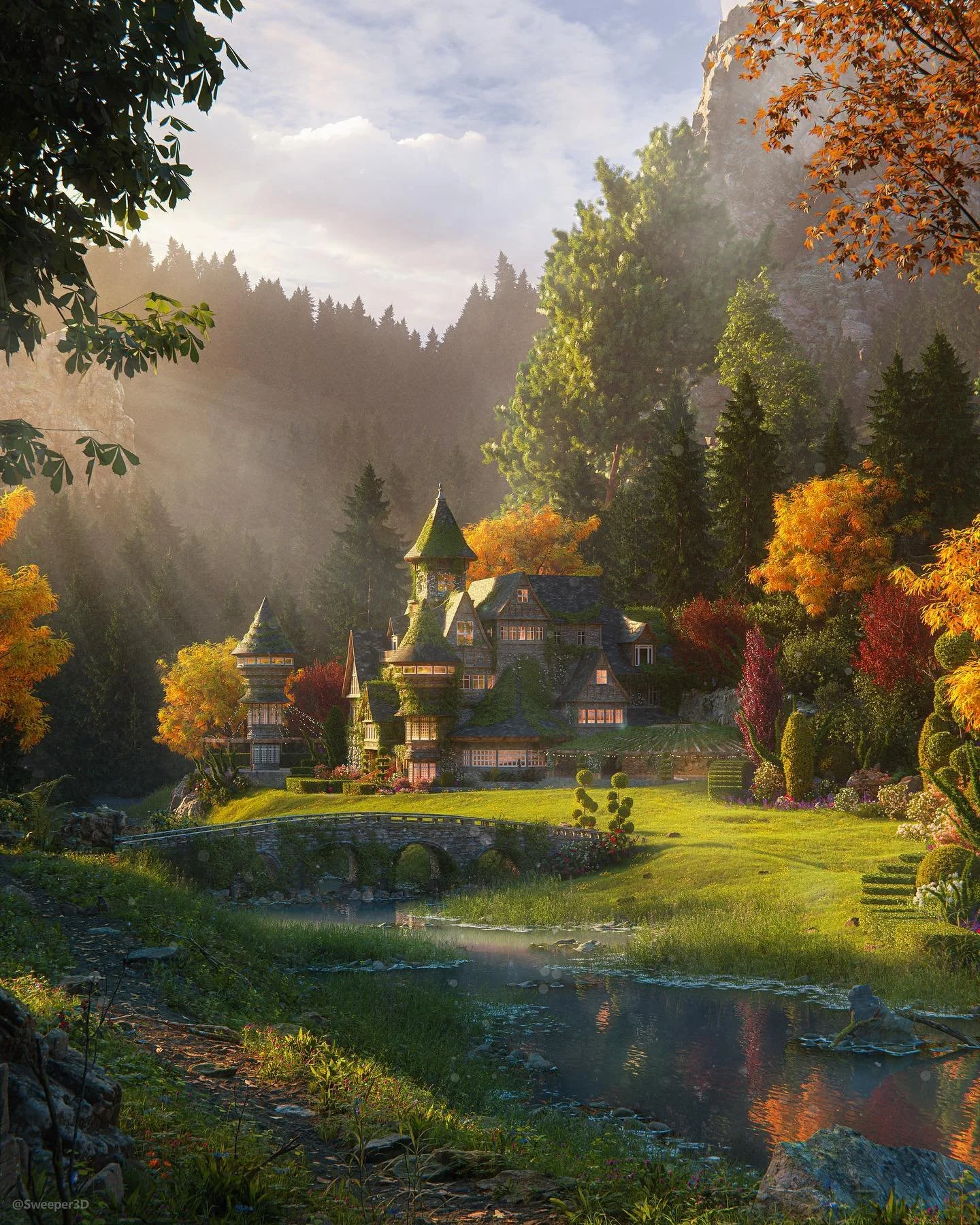 Reclusive Manor - PSD, Blend file, Assets</a> and Process Video