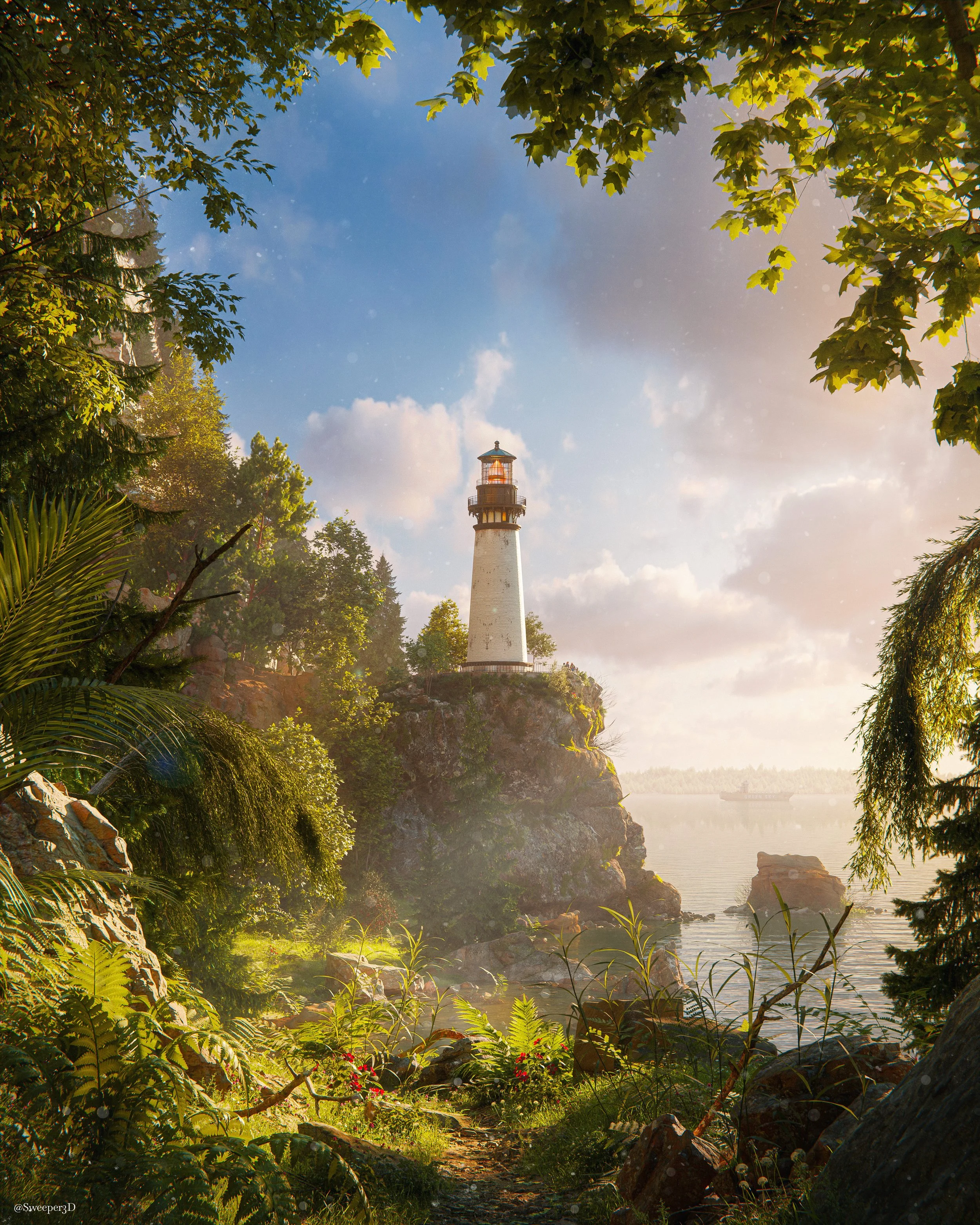 Oceans Edge - Lighthouse Asset, Layered PSD, and Full Resolution Images</a>