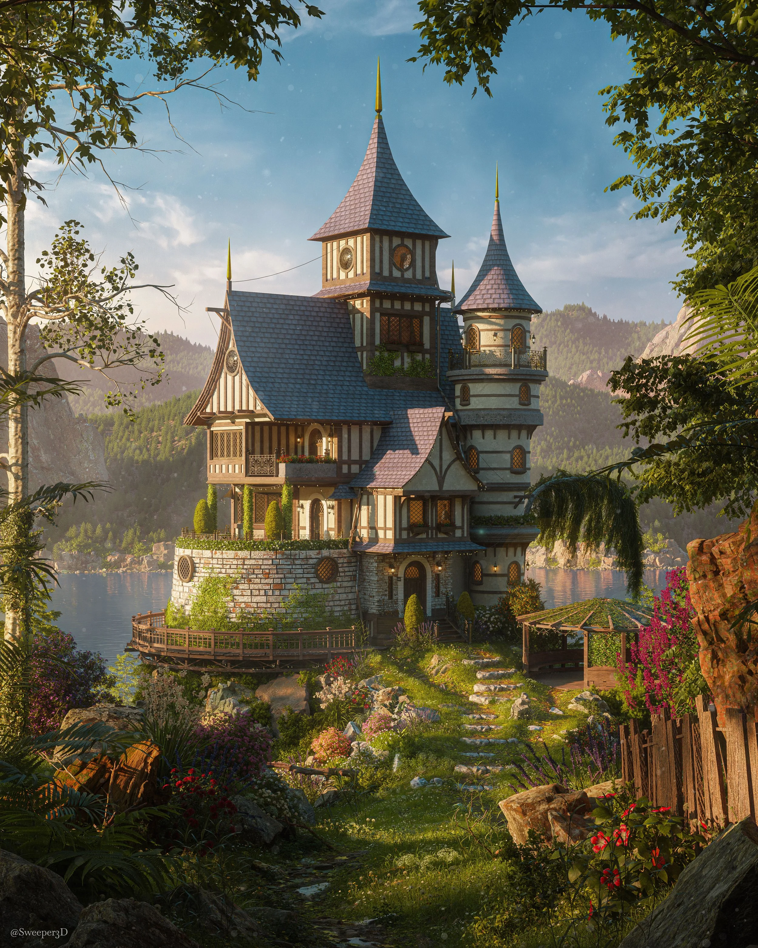 Tudor Garden Process Video</a>, Assets, and PSD</a>