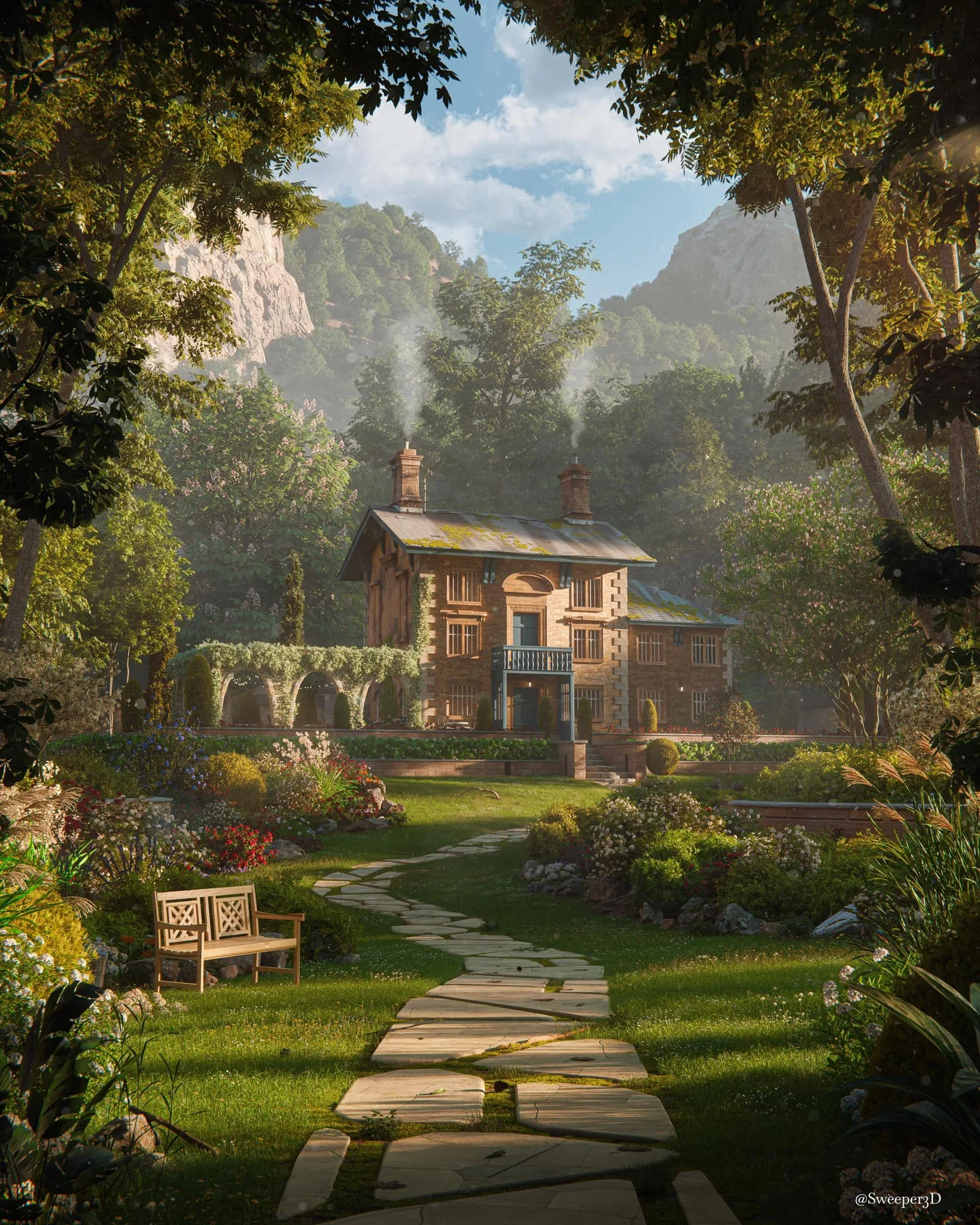 Path to Bliss, Process Video, House Model, WIPs, and PSD!