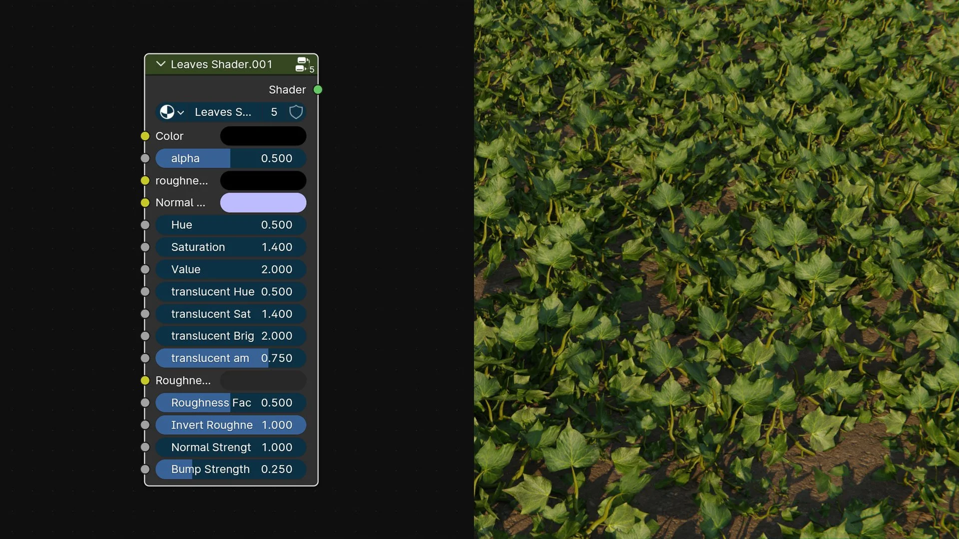 Creating Your own Leaf Materials and a Leaf Shader Node Group