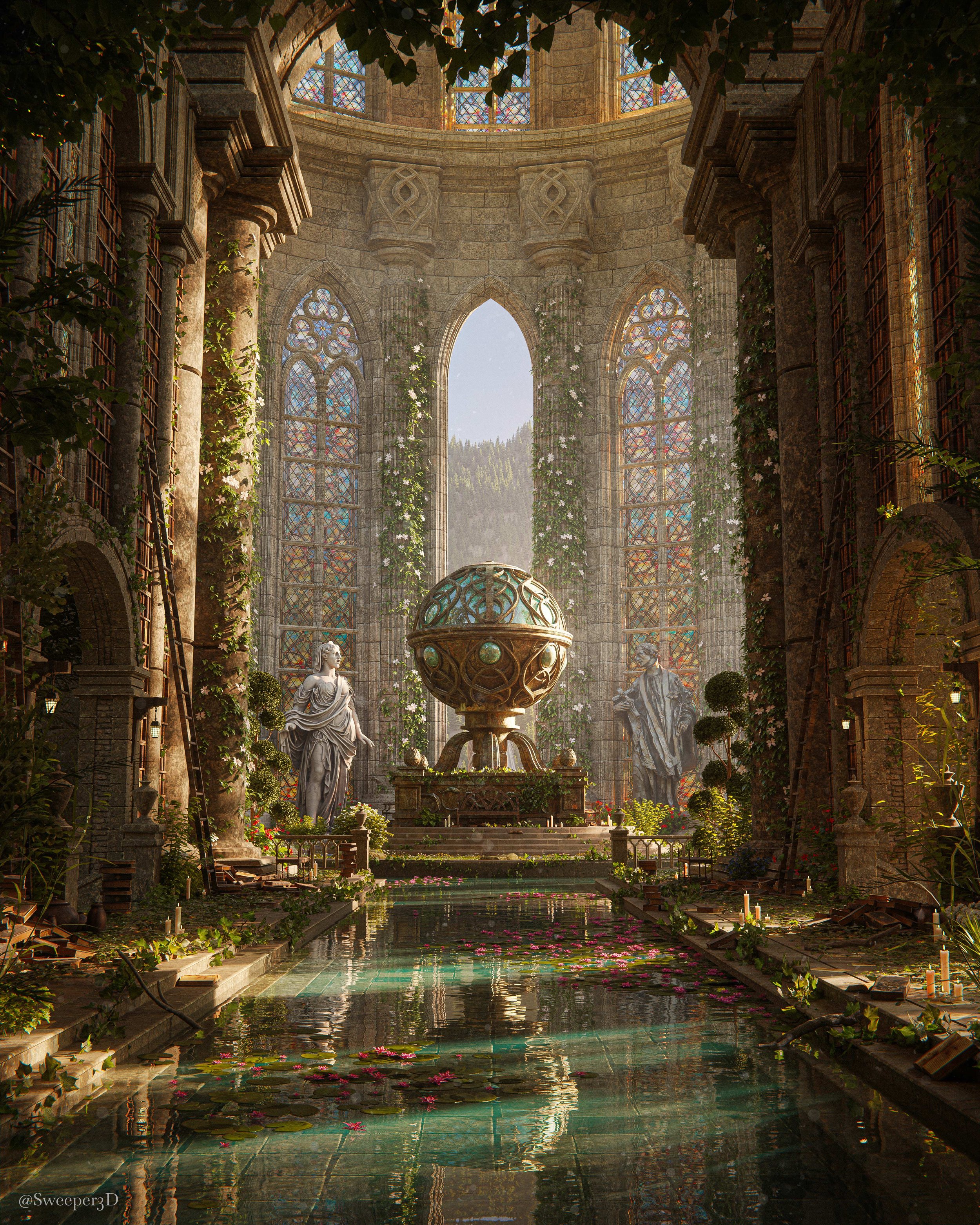 Atrium of Reflections - wallpapers +4k