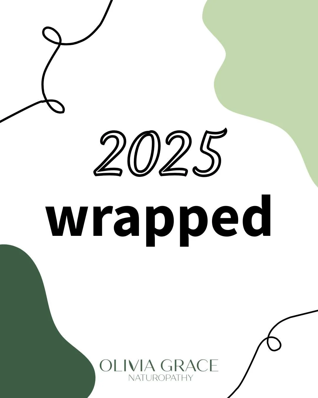 ✨ Olivia Grace Naturopathy: 2025 Wrapped ✨

Here&rsquo;s a little snapshot of the year inside my naturopathy clinic, the wins, the numbers, the growth, and the moments that shaped 2025.

Most common symptoms supported:
- Bloating
- Fatigue
- Hormone 