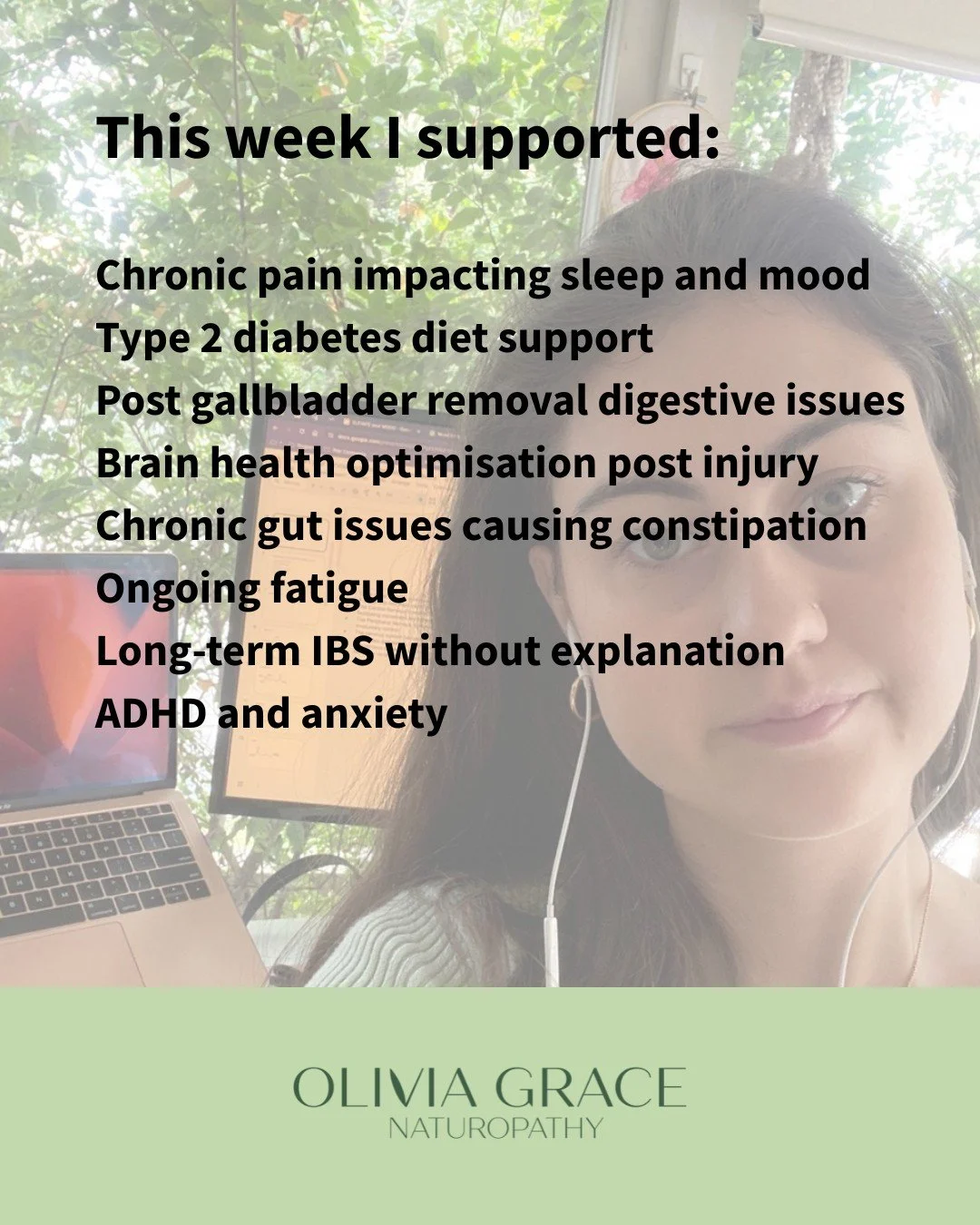 This week in clinic involved looking at the whole picture.

In both my online consults and in person sessions here in Wagga, I saw clients with long, layered health histories. Many had been managing symptoms for years. Some had multiple diagnoses, ot