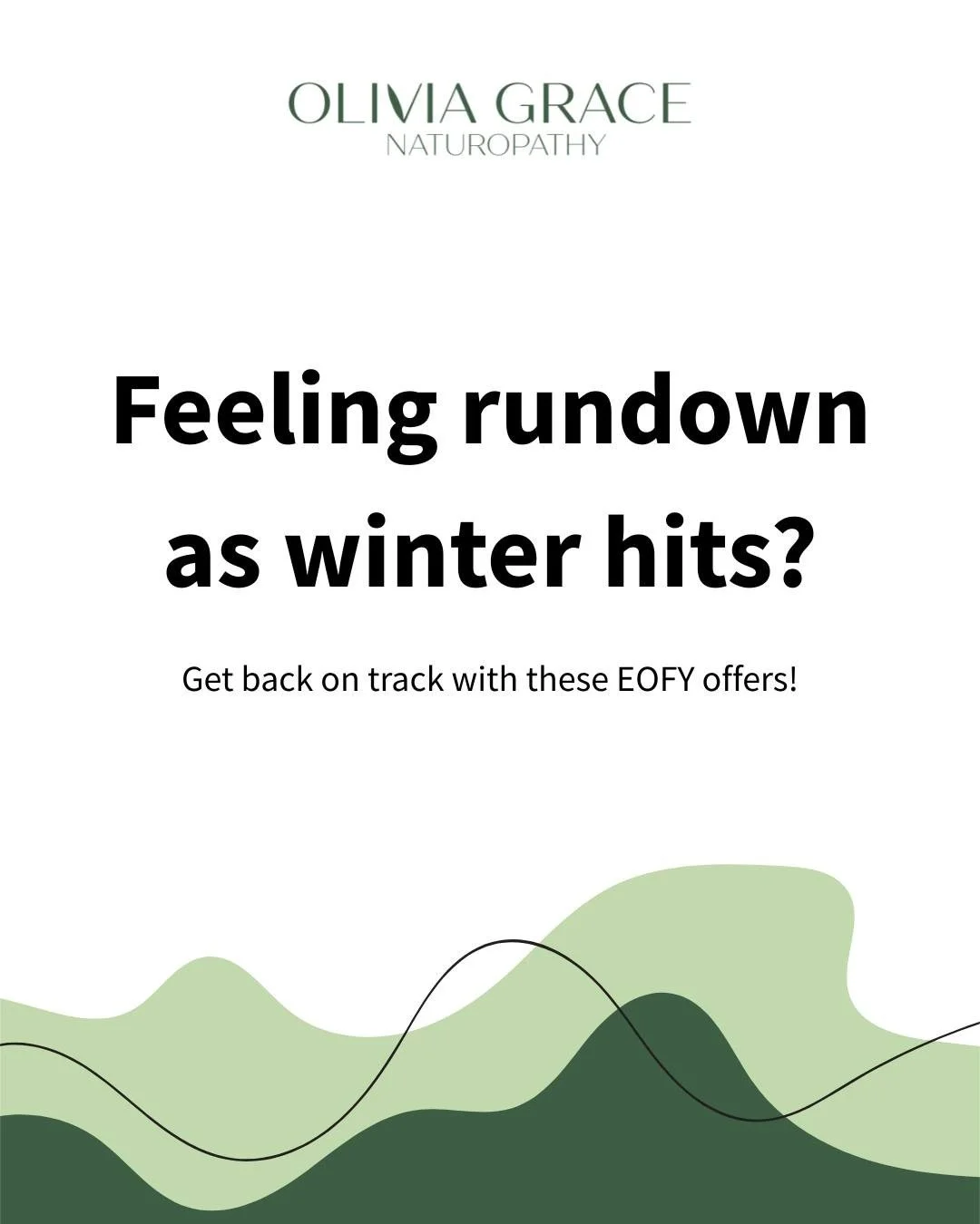 Feeling rundown as winter hits? Get back on track with these winter offers.

Winter has a way of catching up with us 🍂

Maybe you've been pushing through, running on caffeine and willpower, telling yourself you'll sort it out when things calm down. 