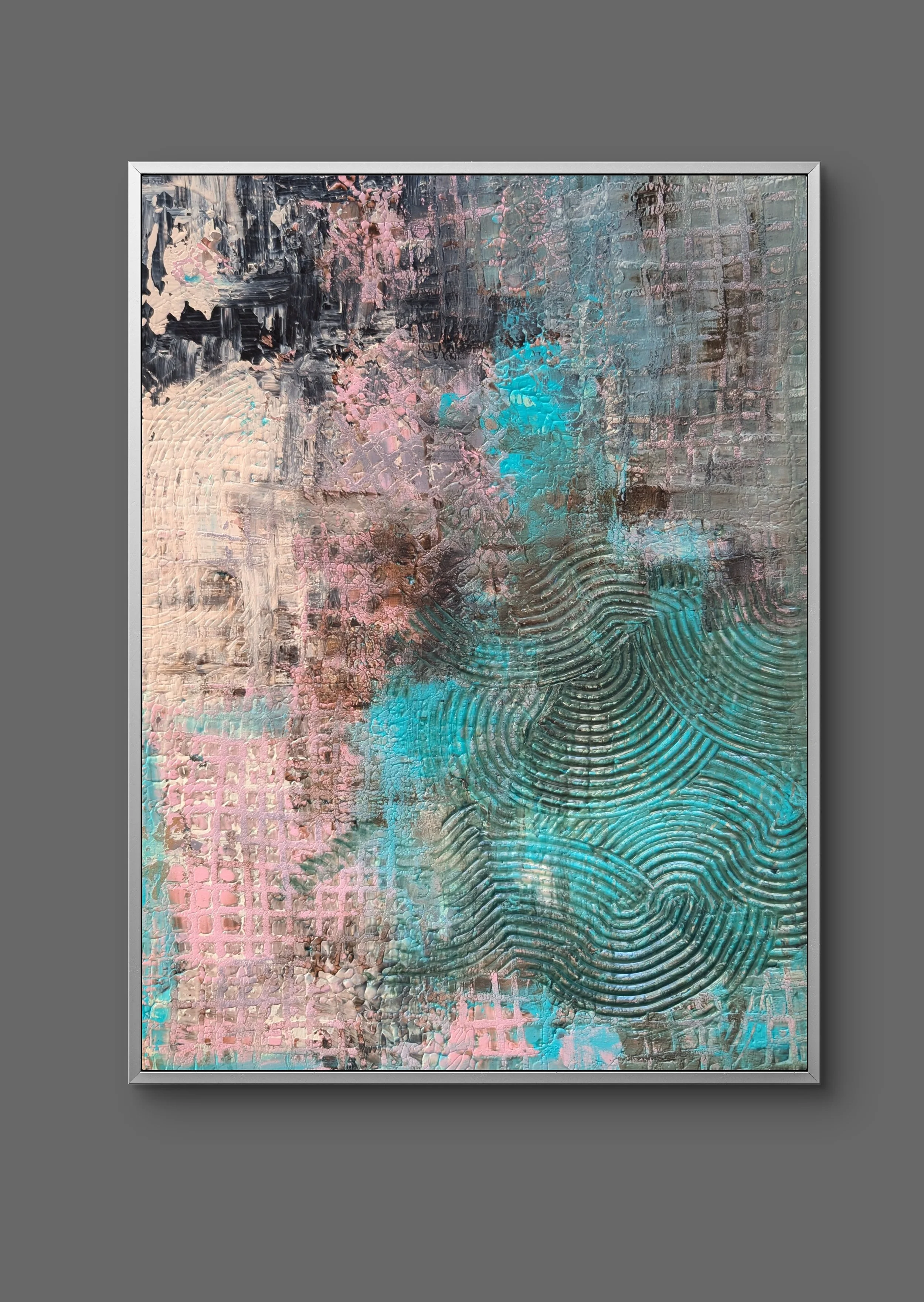 Mixed media acrylic on paper. 11x17