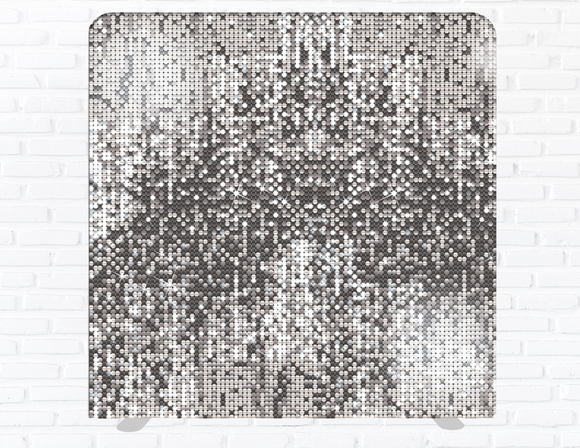 Disco Sequin Mosaic
A bold black-and-white sequin pattern with a fun, eye-catching sparkle. Great for retro parties, birthday bashes, school dances, and festive holiday celebrations.