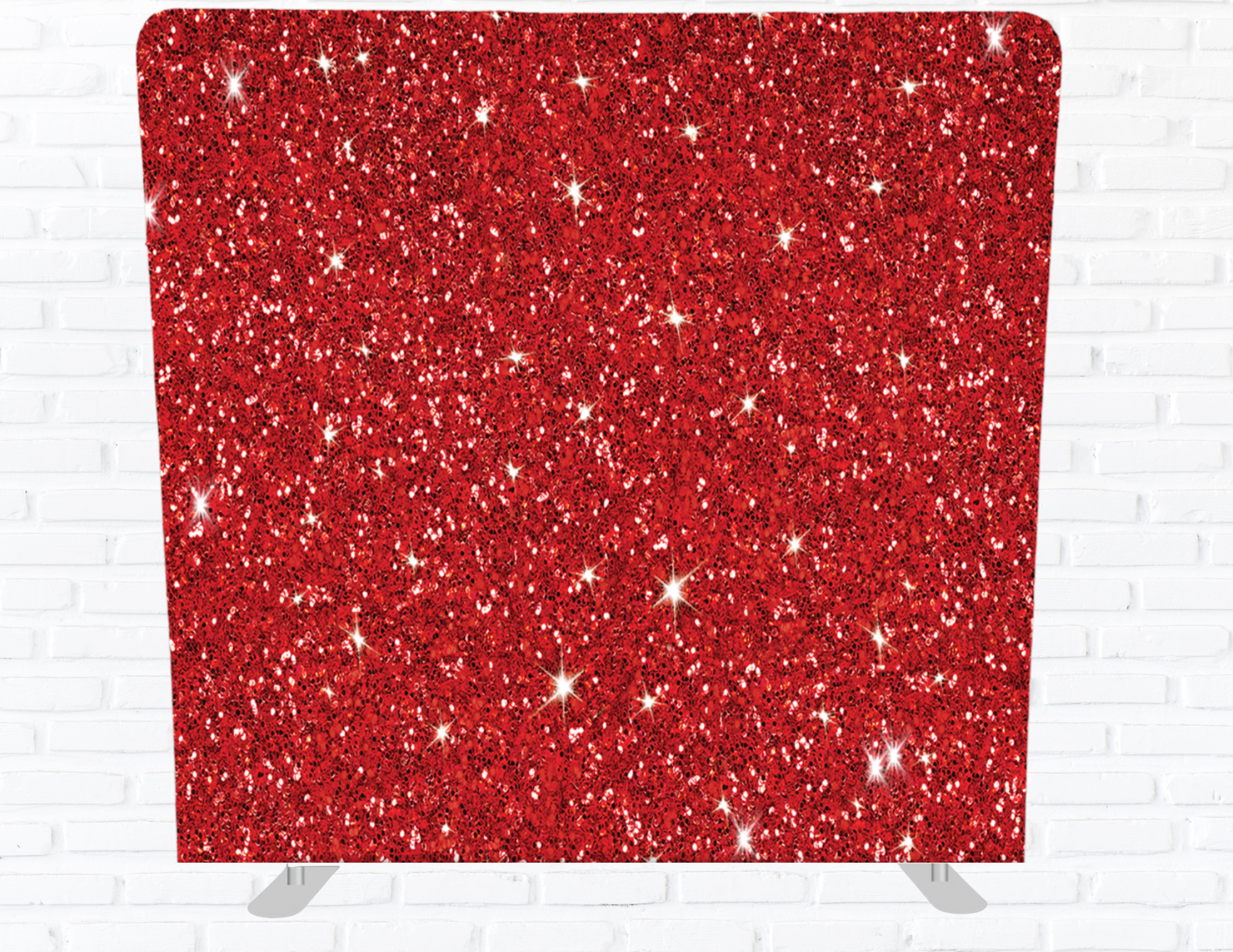Festive Red Glitter Backdrop