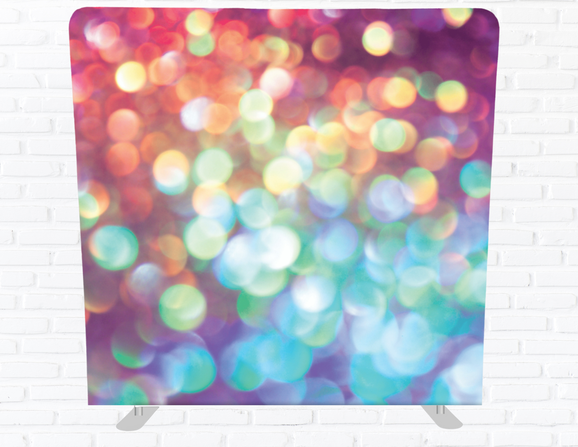 Birthday Party Rainbow Bokeh Photo Booth Backdrop