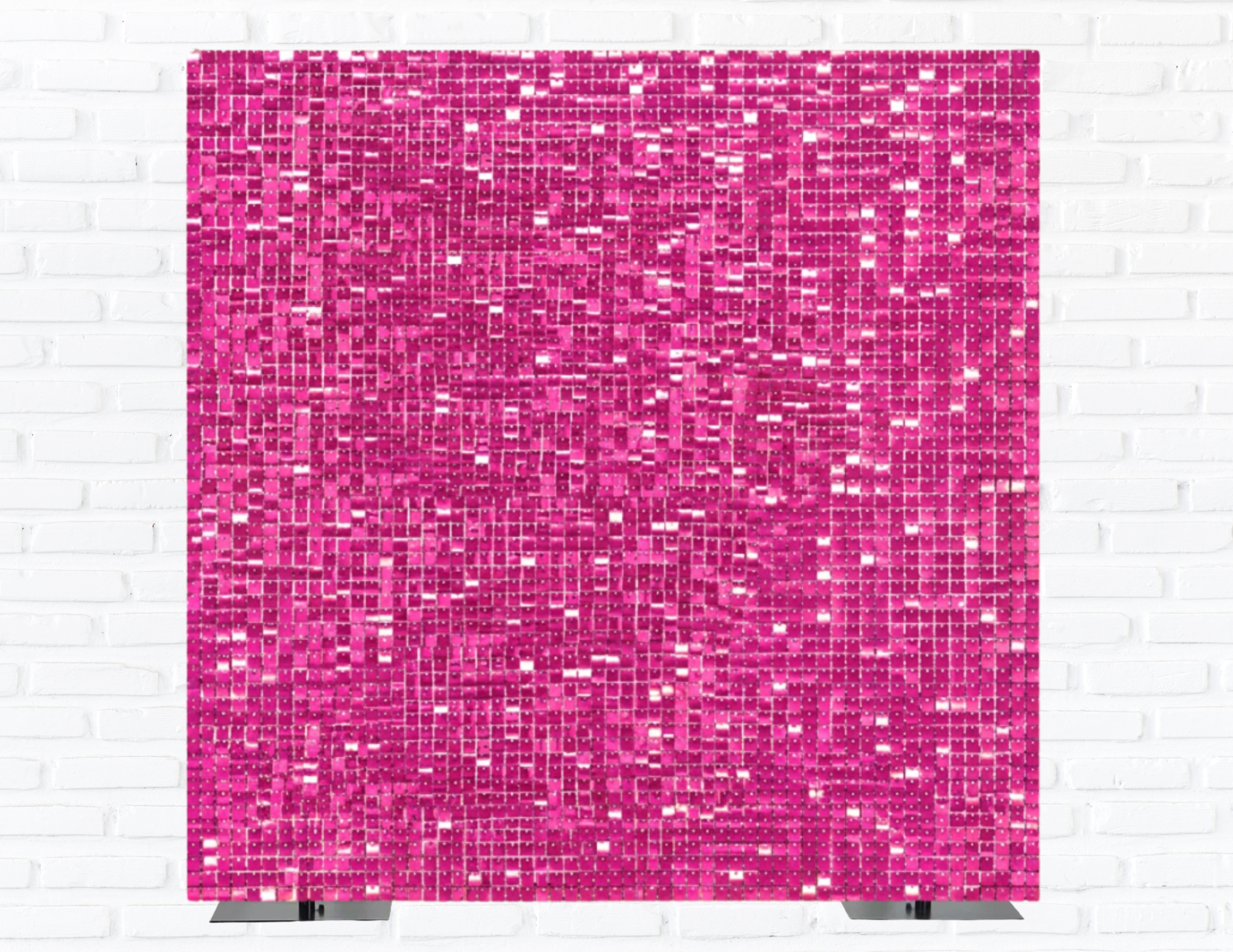 Pink Sequin Shimmer Wall
A vibrant 3D pink sequin wall that sparkles from every angle for a fun, glamorous statement. Perfect for bridal showers, birthday parties, galentine's events, and girls'-night celebrations.