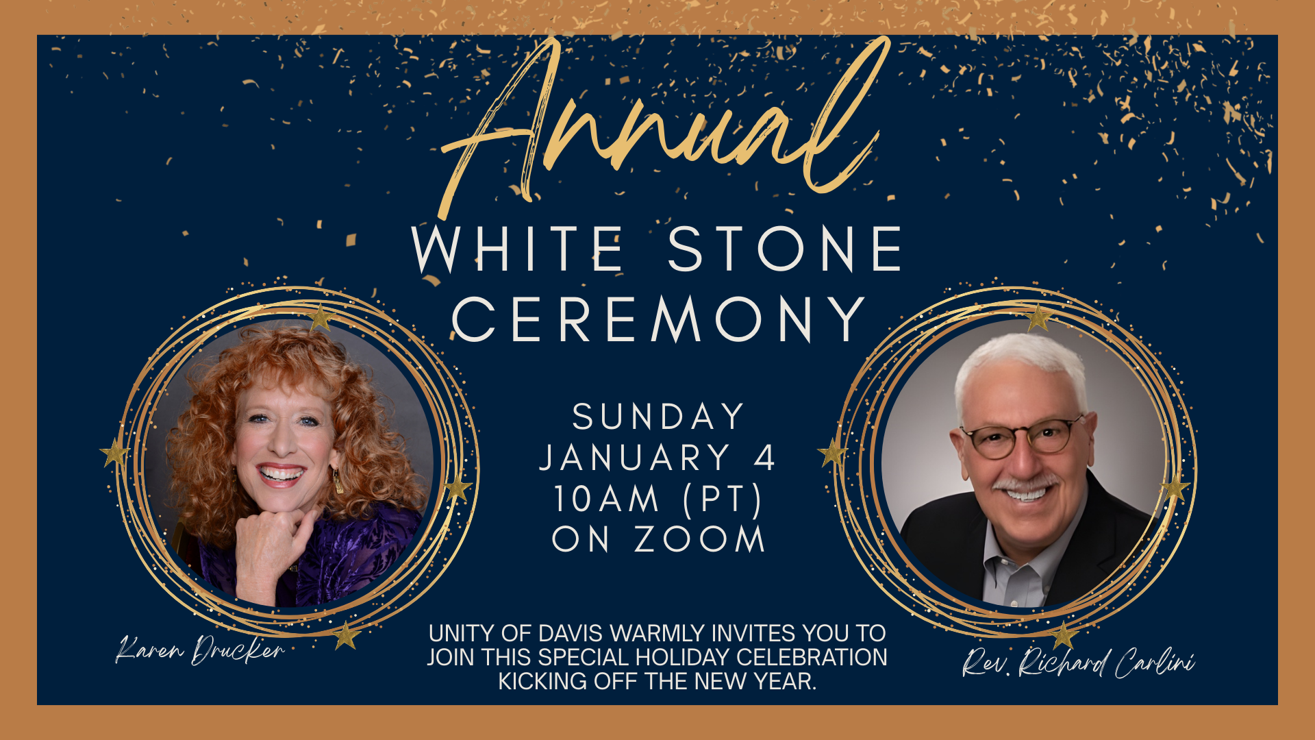 Sunday Service | Annual White Stone Ceremony with Rev. Richard Carlini and Karen Drucker