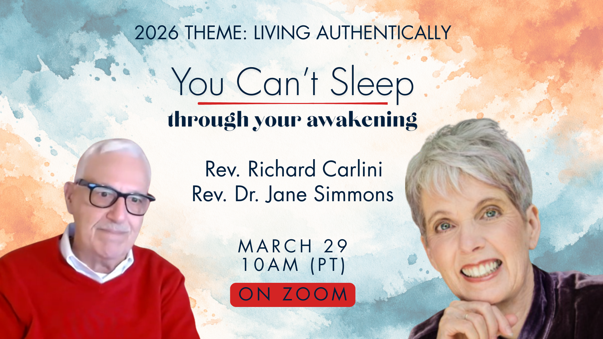 Sunday Gathering | You Can't Sleep Through Your Awakening with Rev. Richard Carlini and Rev. Dr. Jane Simmons