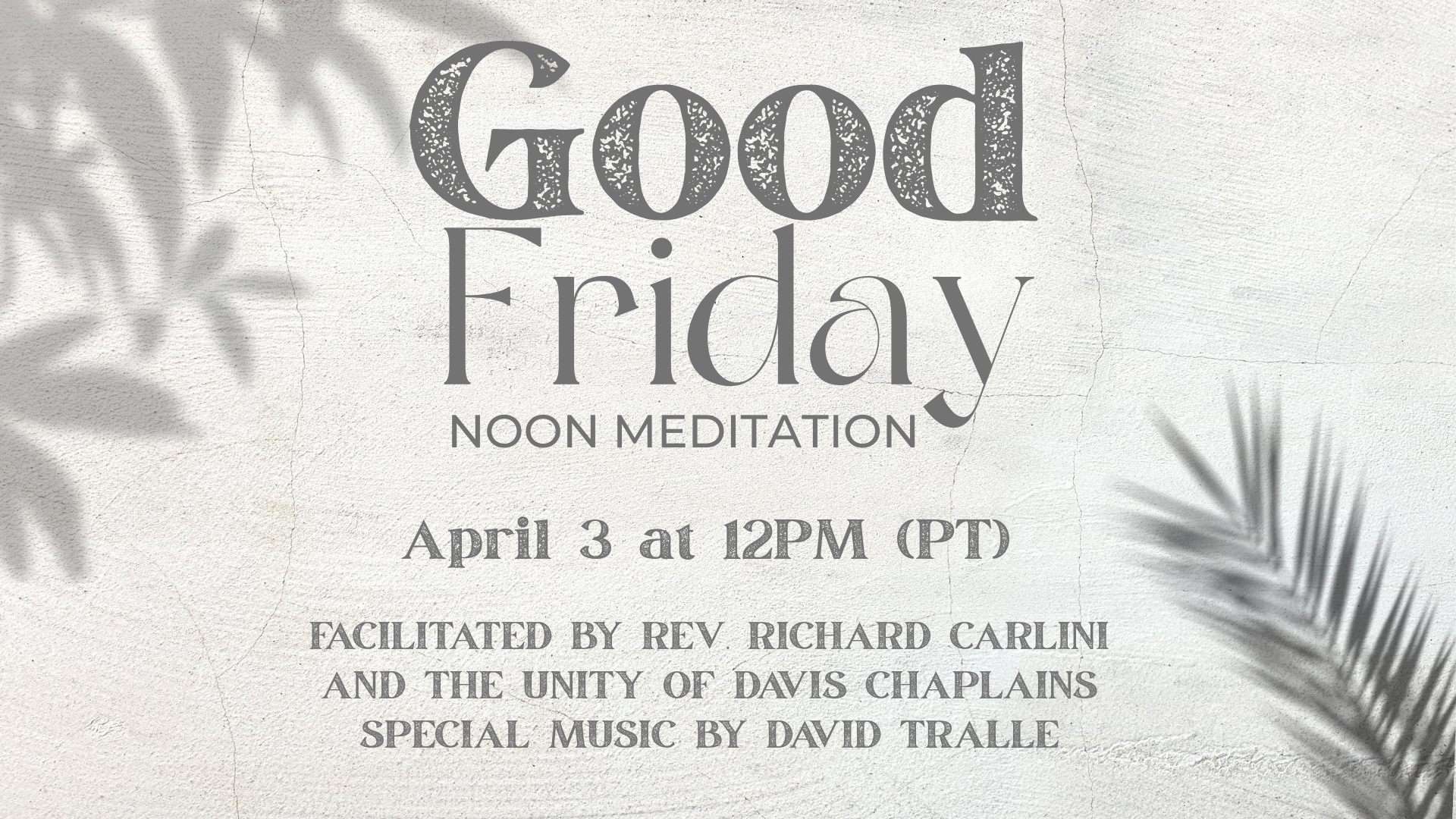 Good Friday Noon Meditation
