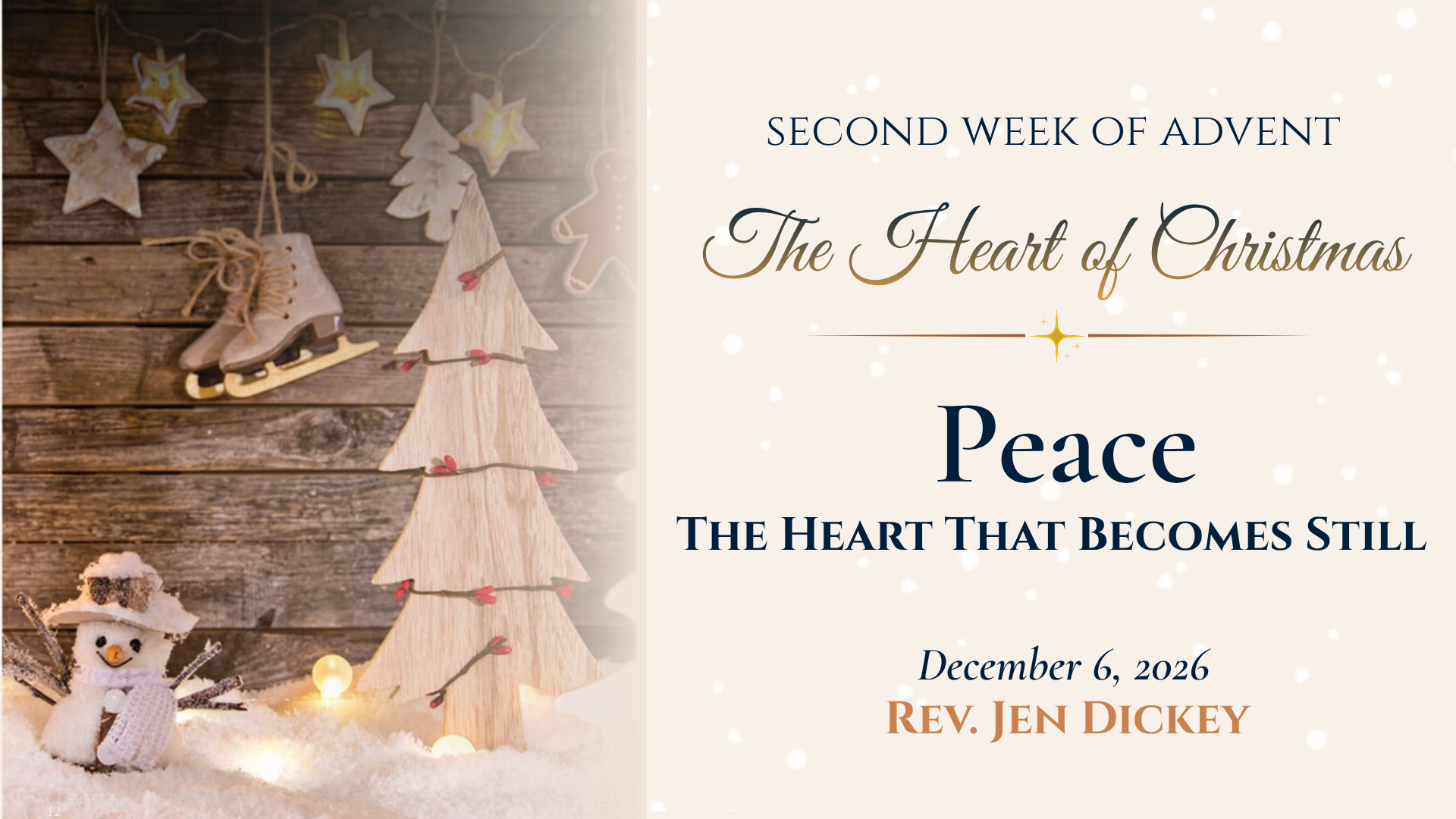 Advent 2026: The Heart of Christmas - week 2 - with Rev. Jen Dickey