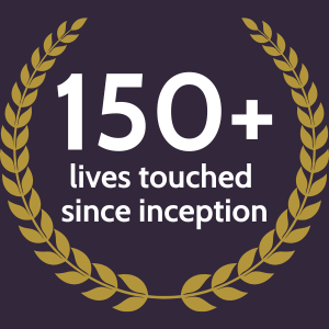 150+ lives touched since inception