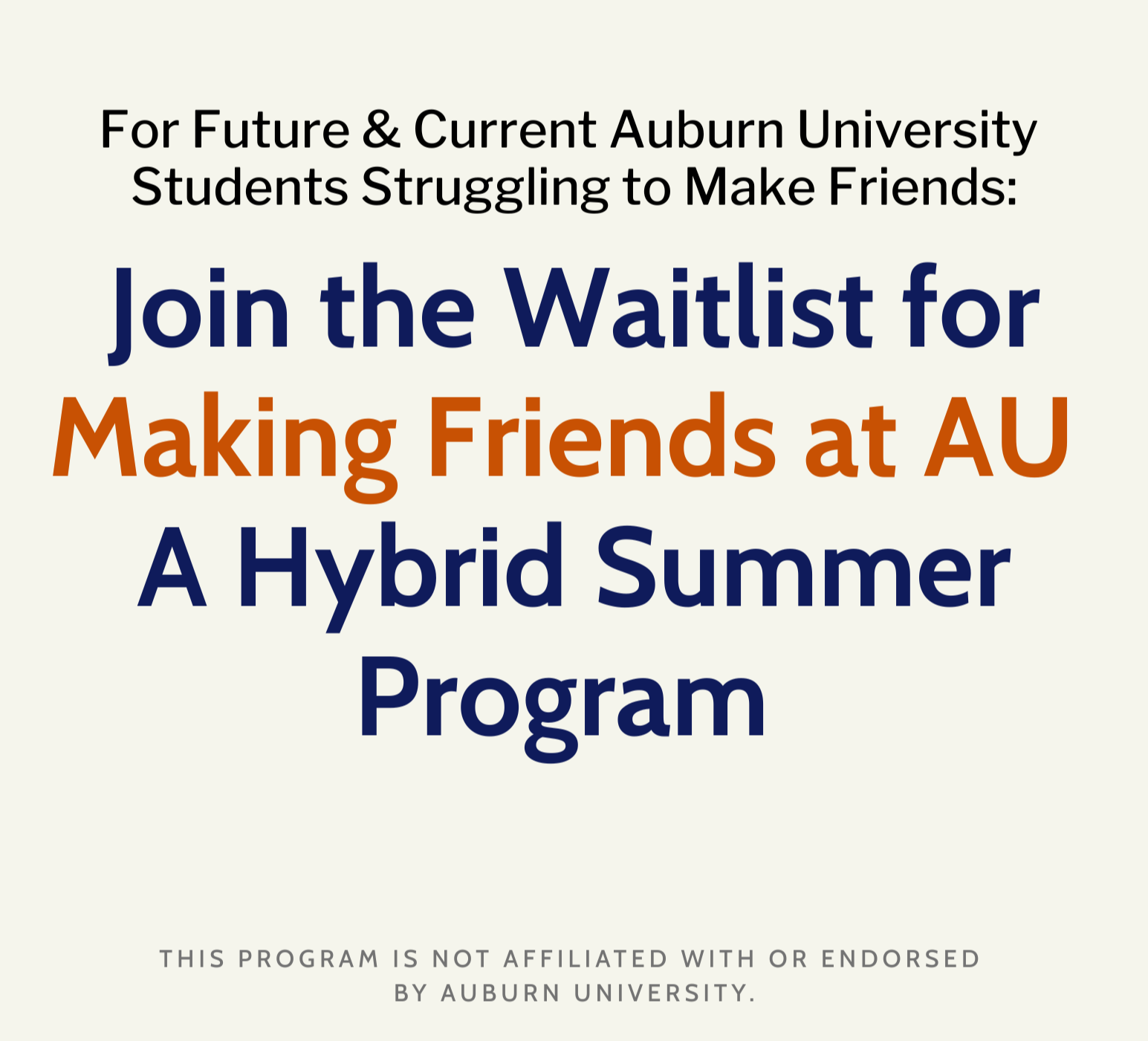 Making Friends at Auburn University