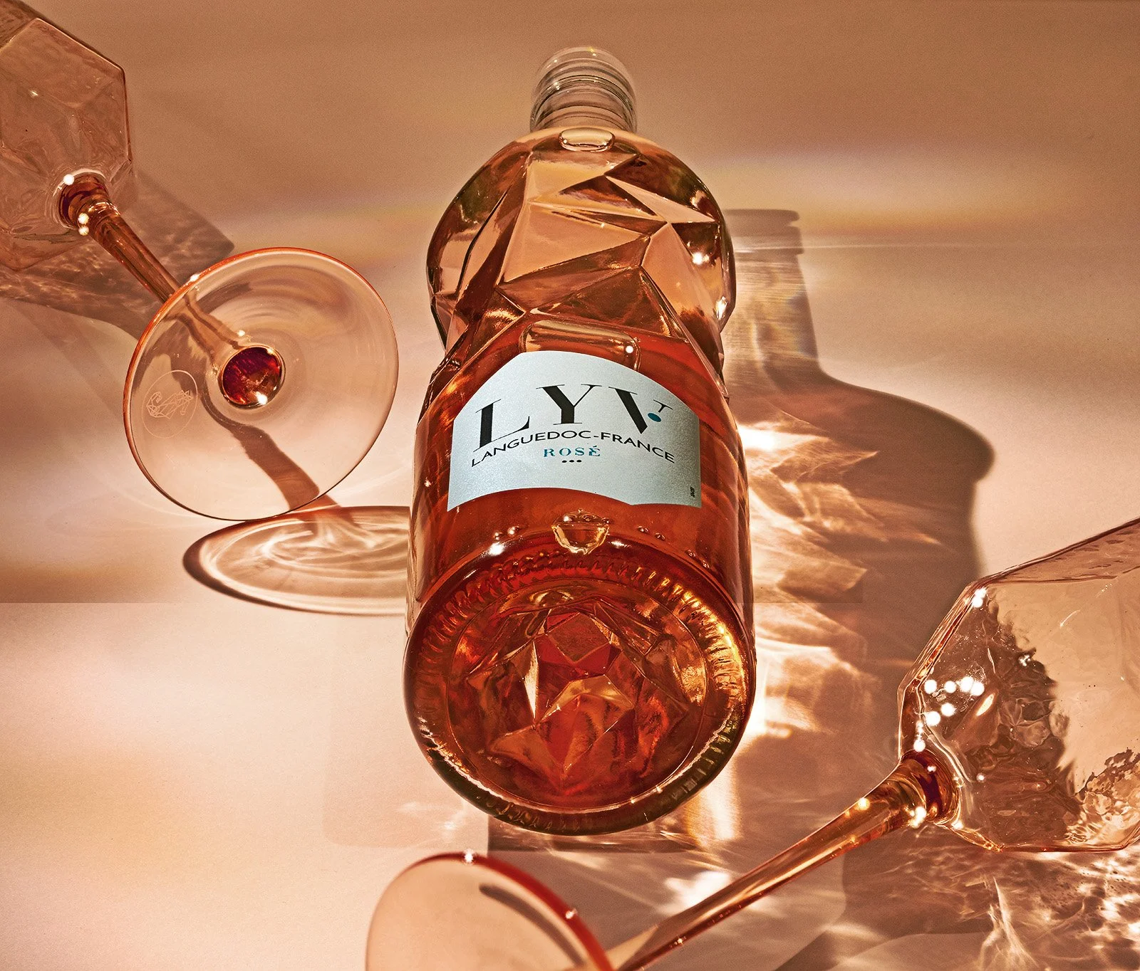 artistically lit commercial image of a wine botttle shot in Brisbane