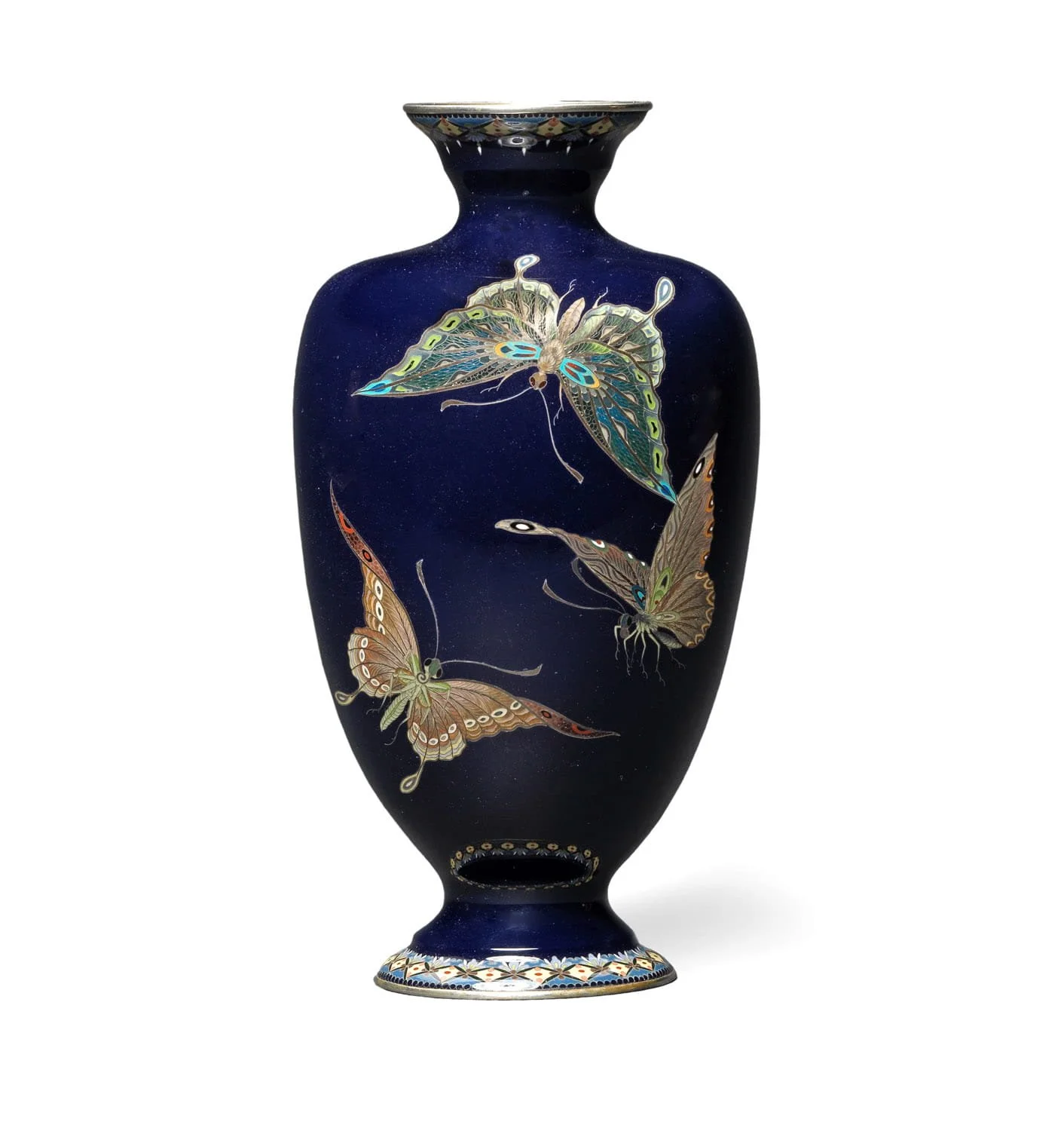 A fine japanese enamel vase photographed by commercial photographer Tom MacDonald