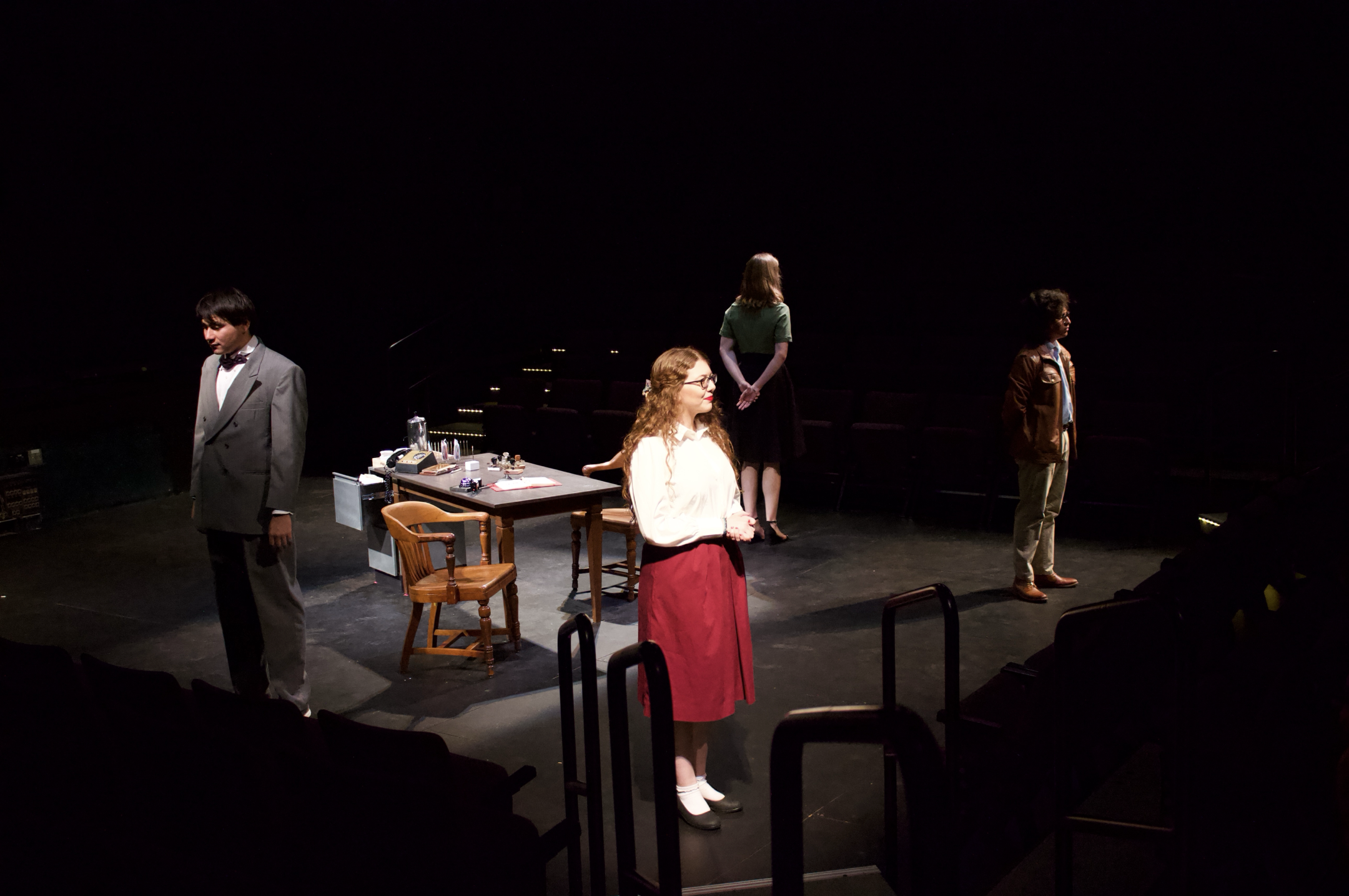 The interviewers address the audience